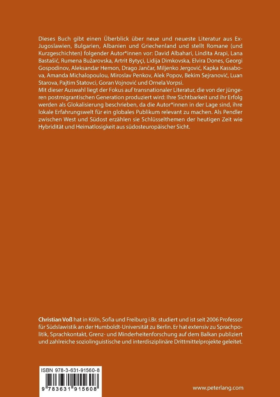 Rückseitencover Die Glokalisierung der südosteuropäischen Literaturen im 21. Jahrhundert