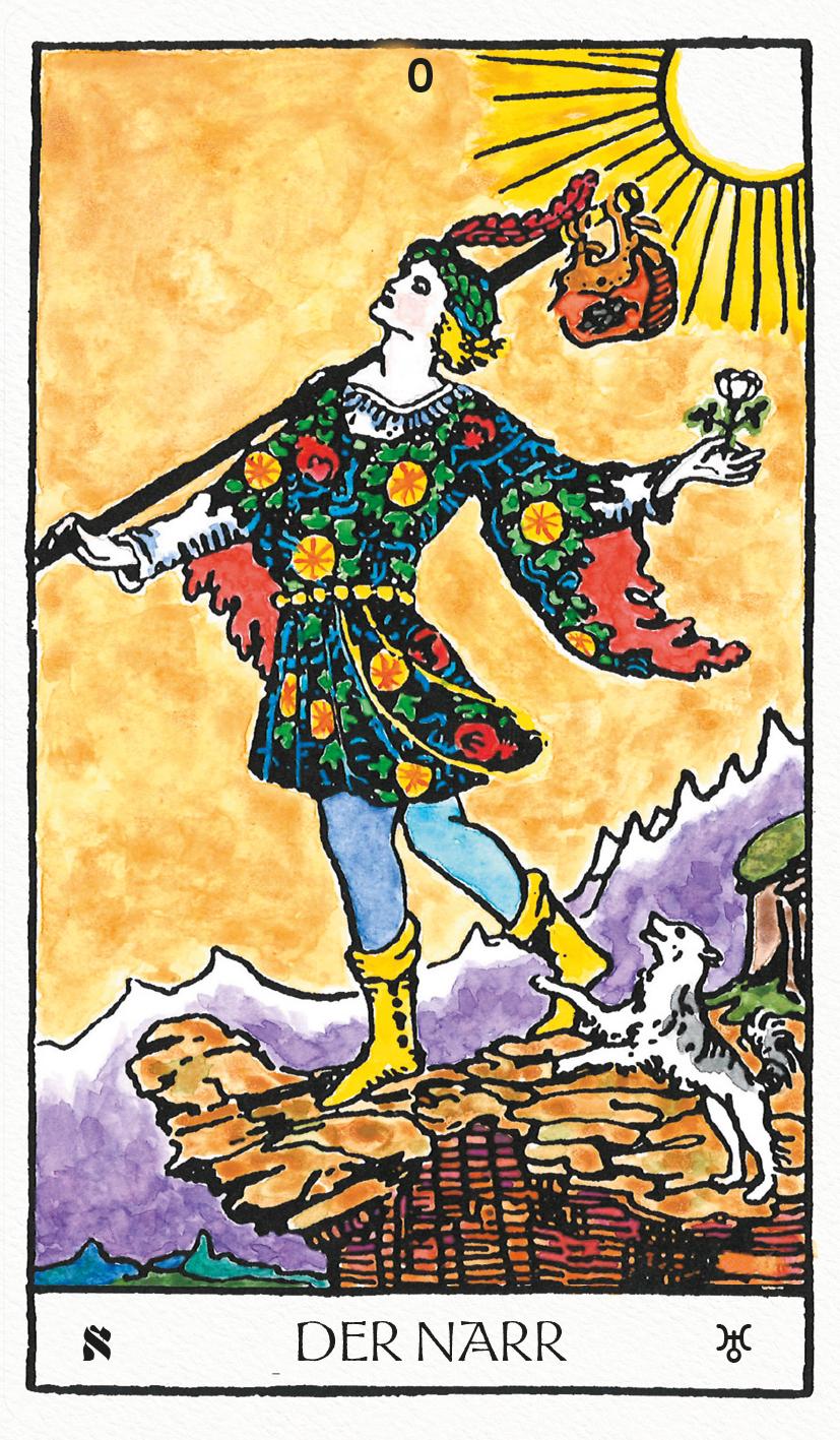 Beispielinhalt (Bild) Das Weiser-Tarot - Tarot von A.E. Waite in den ursprünglichen Aquarellfarben (78 Karten illustriert von Pamela Colman Smith mit Booklet)
