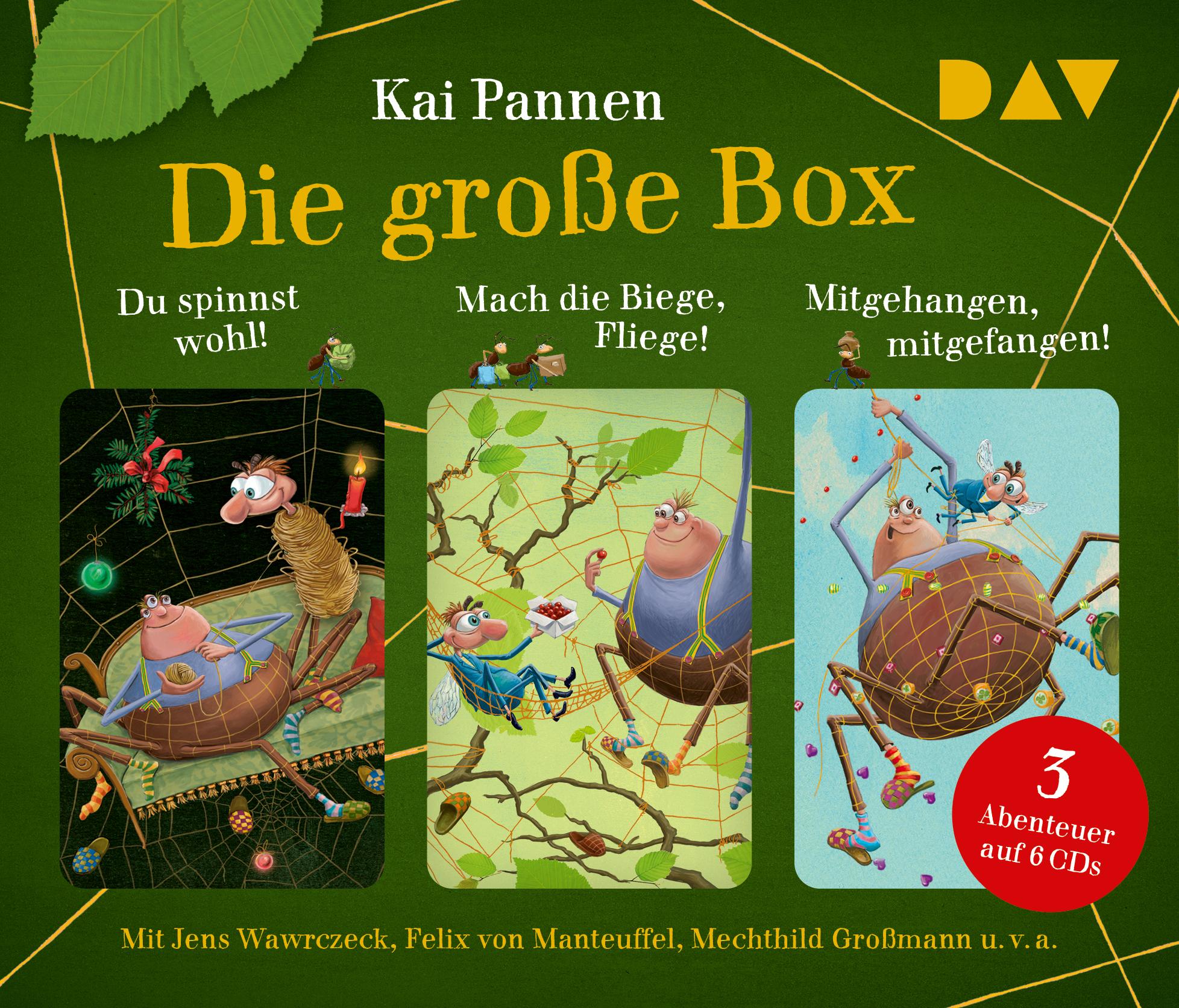 Vorderes Coverbild Die große Box. Du spinnst wohl! - Mach die Biege, Fliege! - Mitgehangen, mitgefangen!