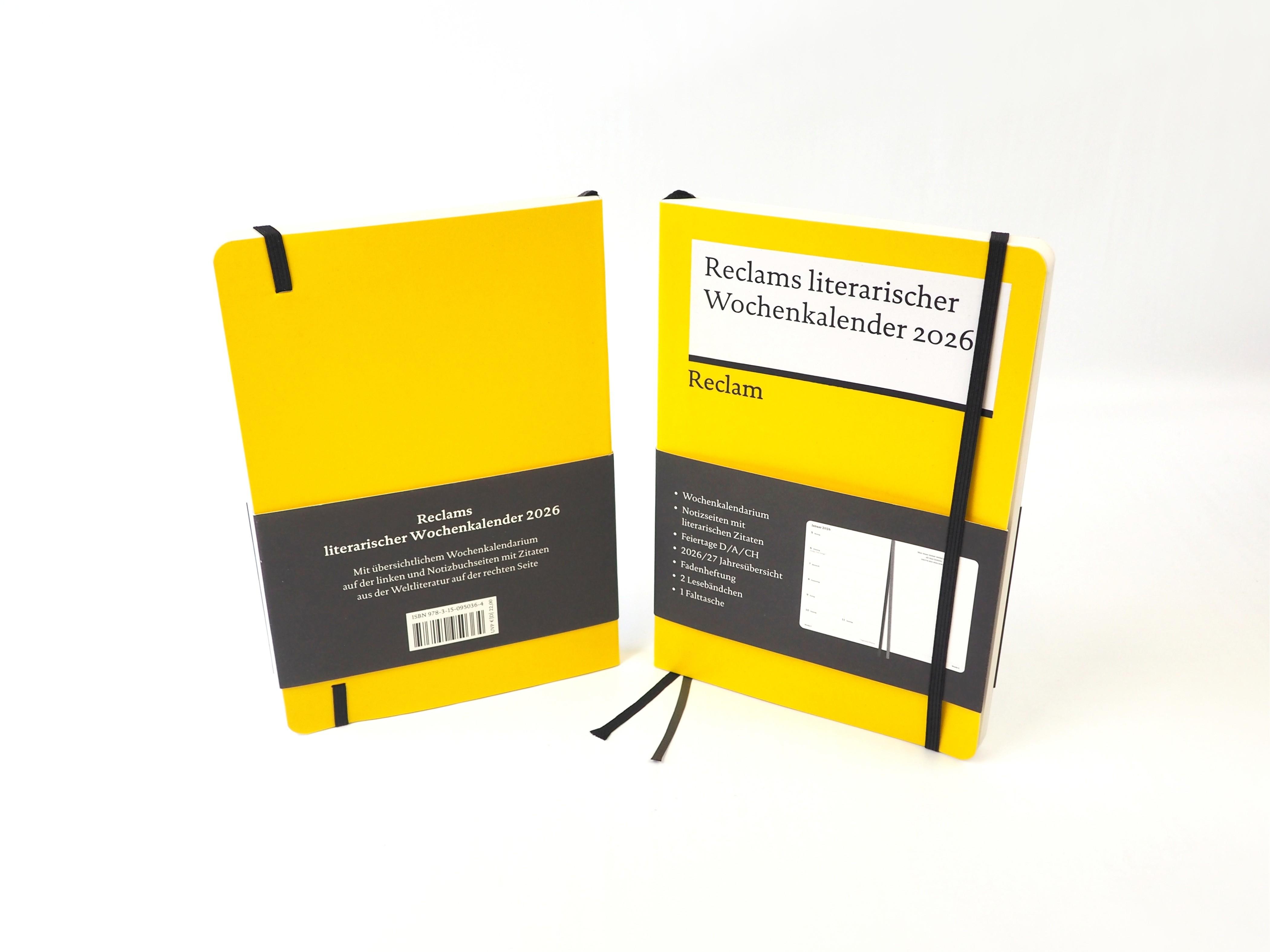 Beispielinhalt (Bild) Reclams literarischer Wochenkalender 2026