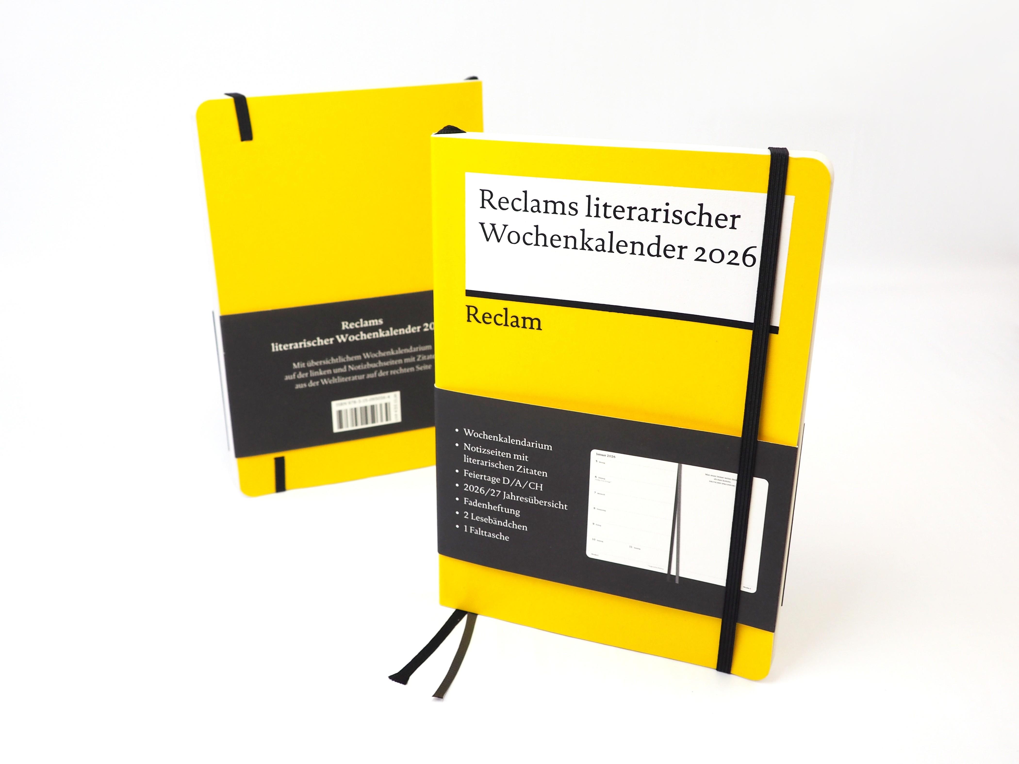 Beispielinhalt (Bild) Reclams literarischer Wochenkalender 2026