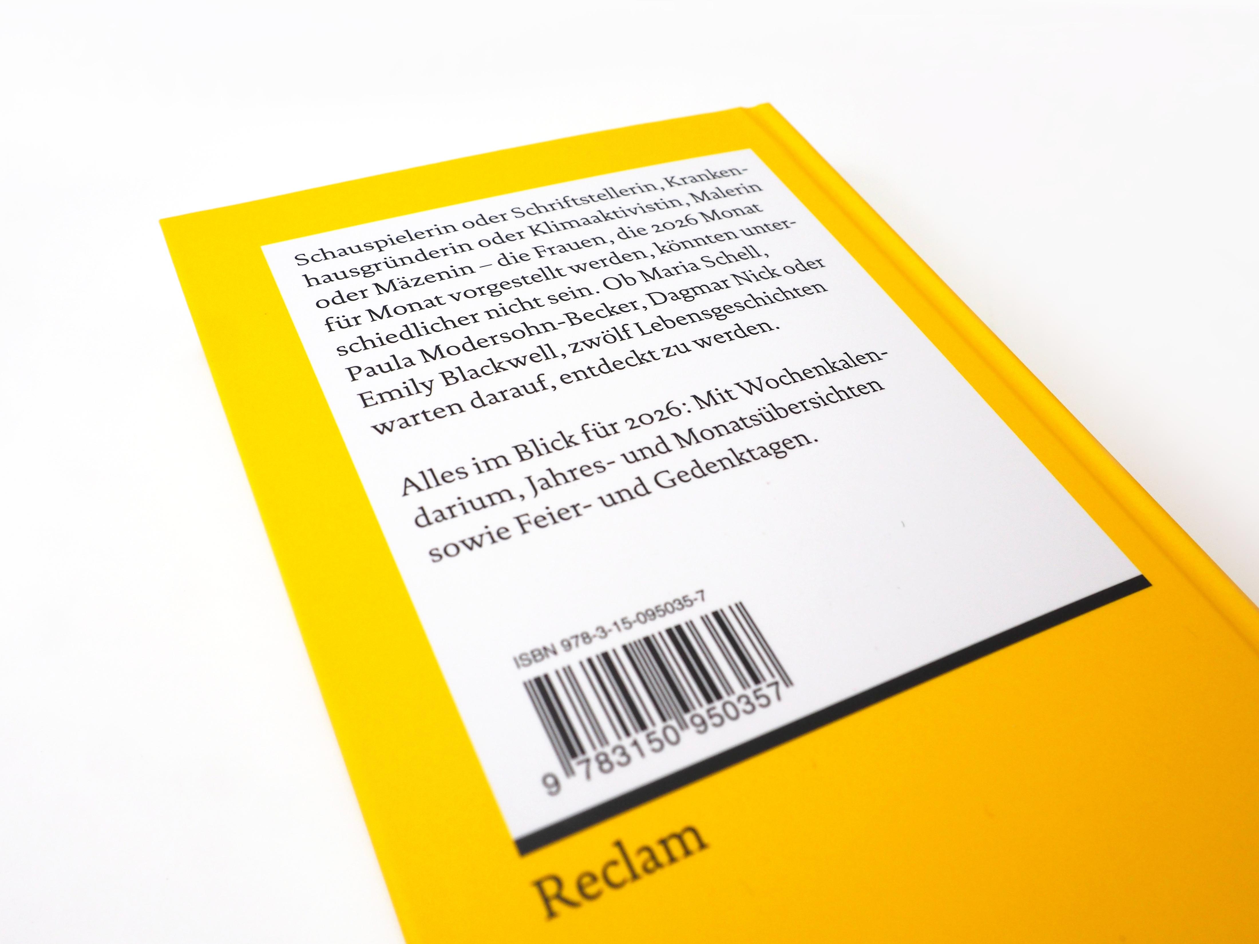 Beispielinhalt (Bild) Berühmte Frauen. Kalender 2026