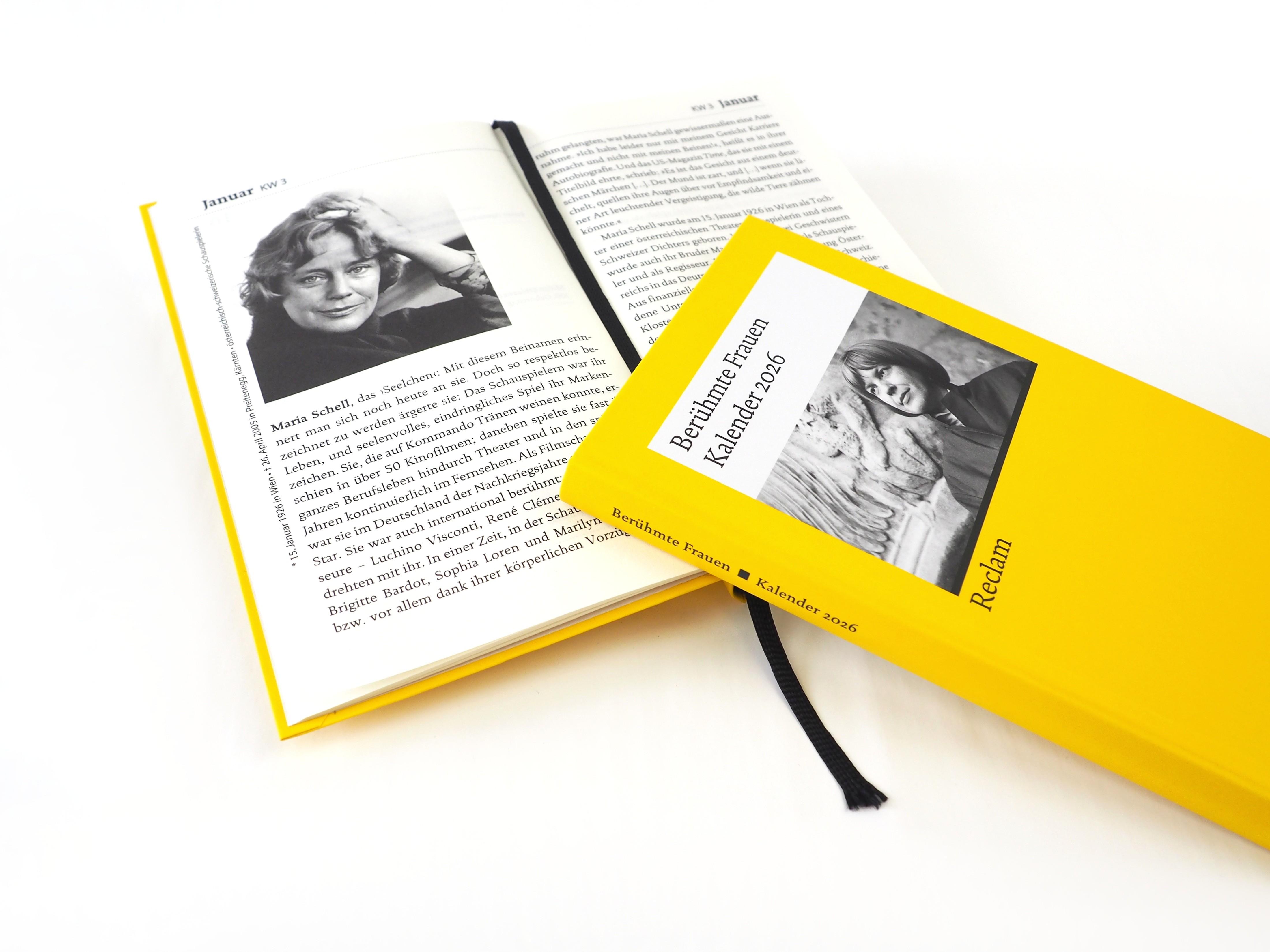 Beispielinhalt (Bild) Berühmte Frauen. Kalender 2026