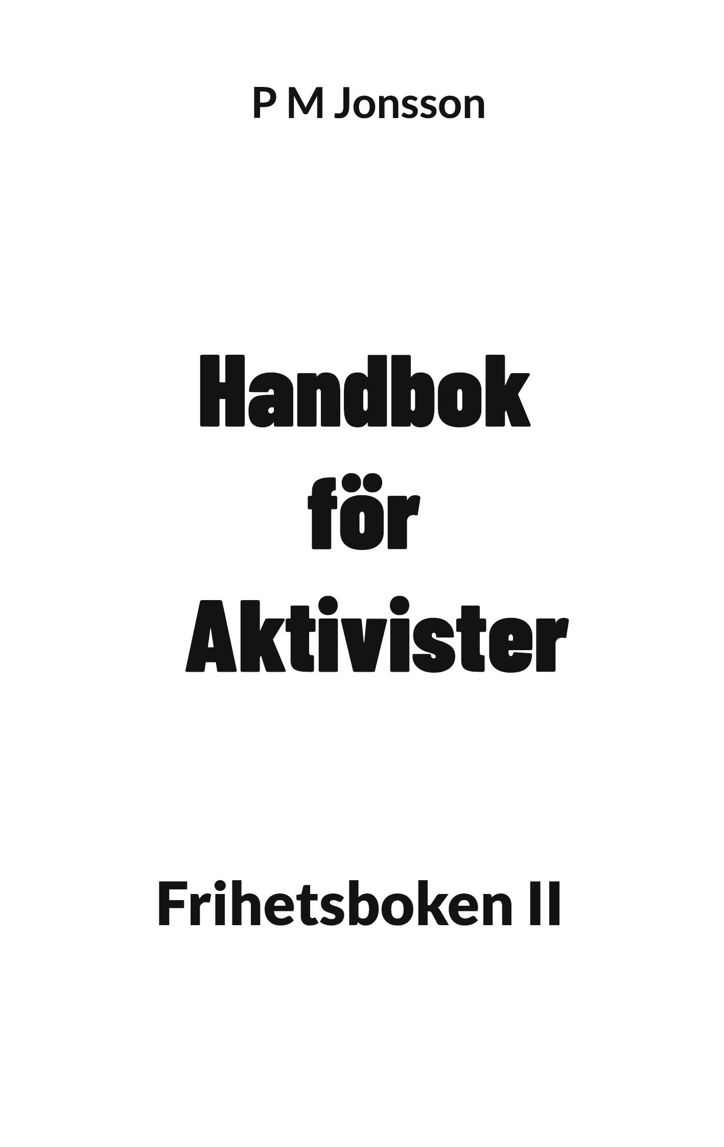 Vorderes Coverbild Handbok för Aktivister