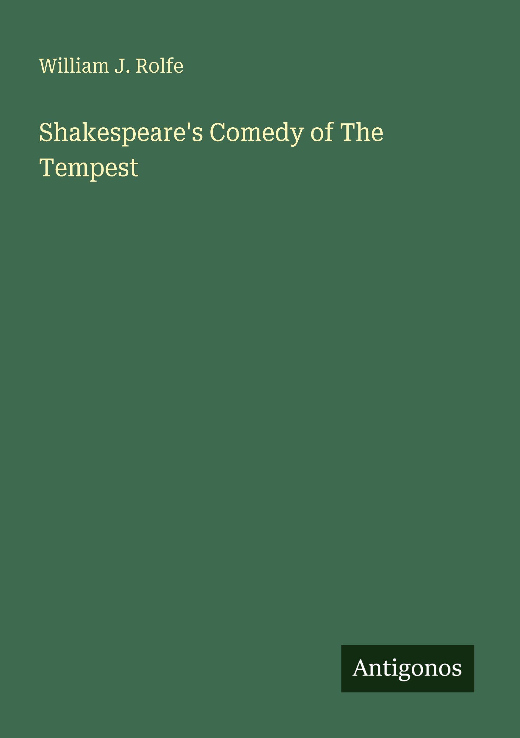 Vorderes Coverbild Shakespeare's Comedy of The Tempest