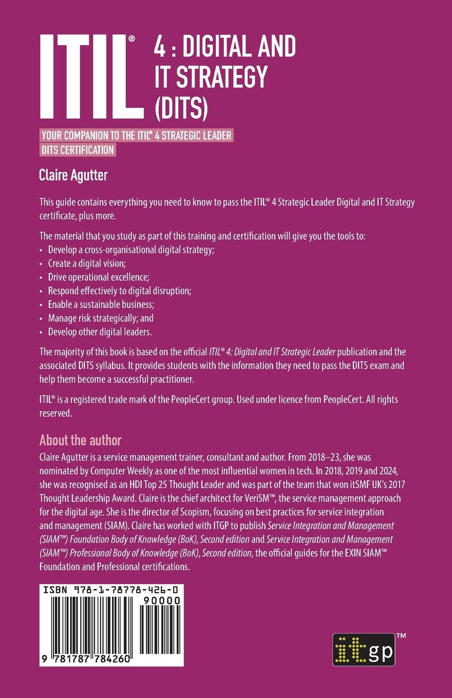 Rückseitencover ITIL 4 Digital and IT Strategy (DITS)