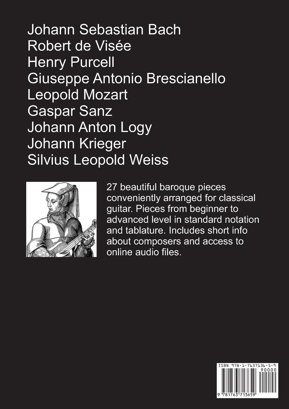 Rückseitencover Baroque Pieces for Classical Guitar