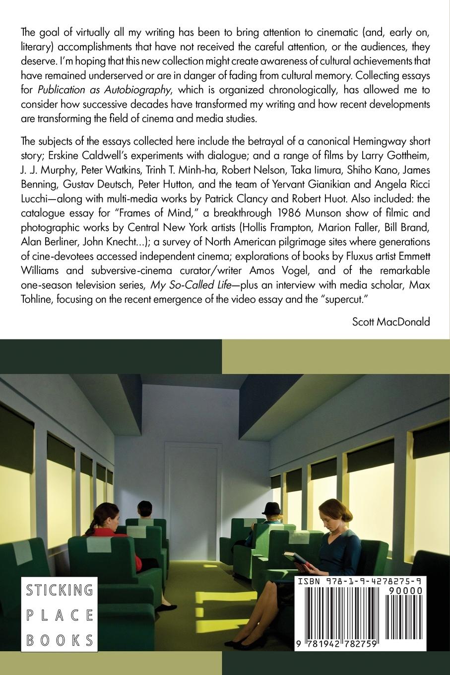 Rückseitencover Publication as Autobiography
