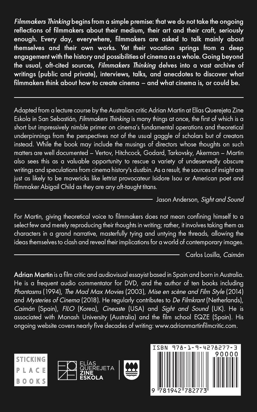 Rückseitencover Filmmakers Thinking