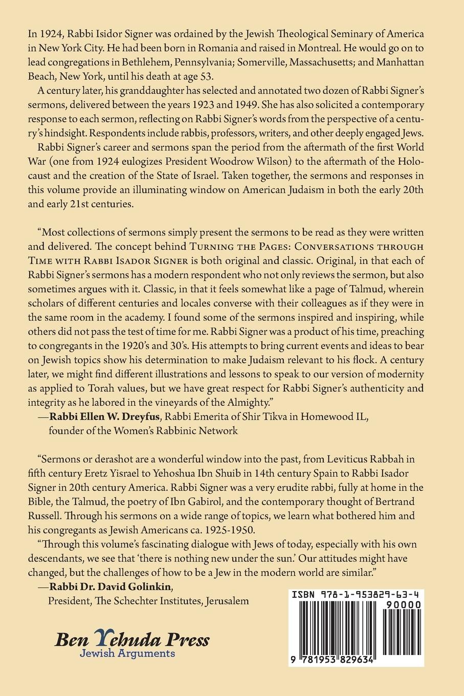 Rückseitencover Turning the Pages