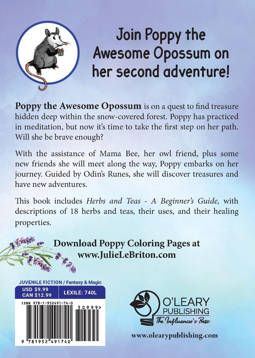 Rückseitencover Poppy the Awesome Opossum and the Cedar Treasure