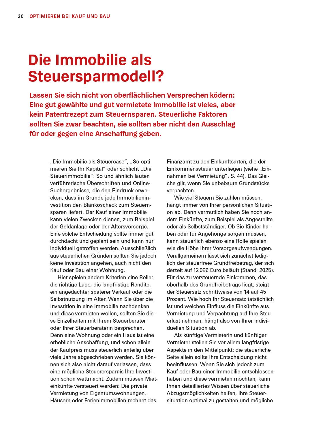 Beispielinhalt (Bild) Das Steuer-Set für Vermieter