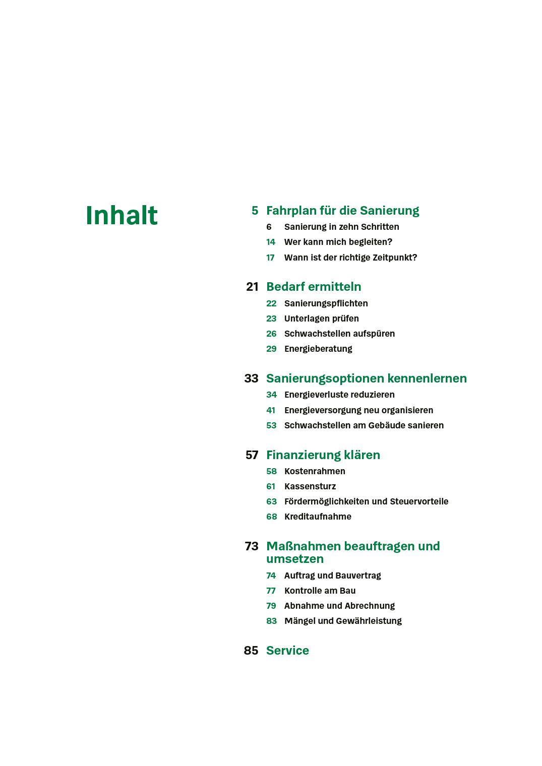 Beispielinhalt (Bild) Das Sanierungs-Set