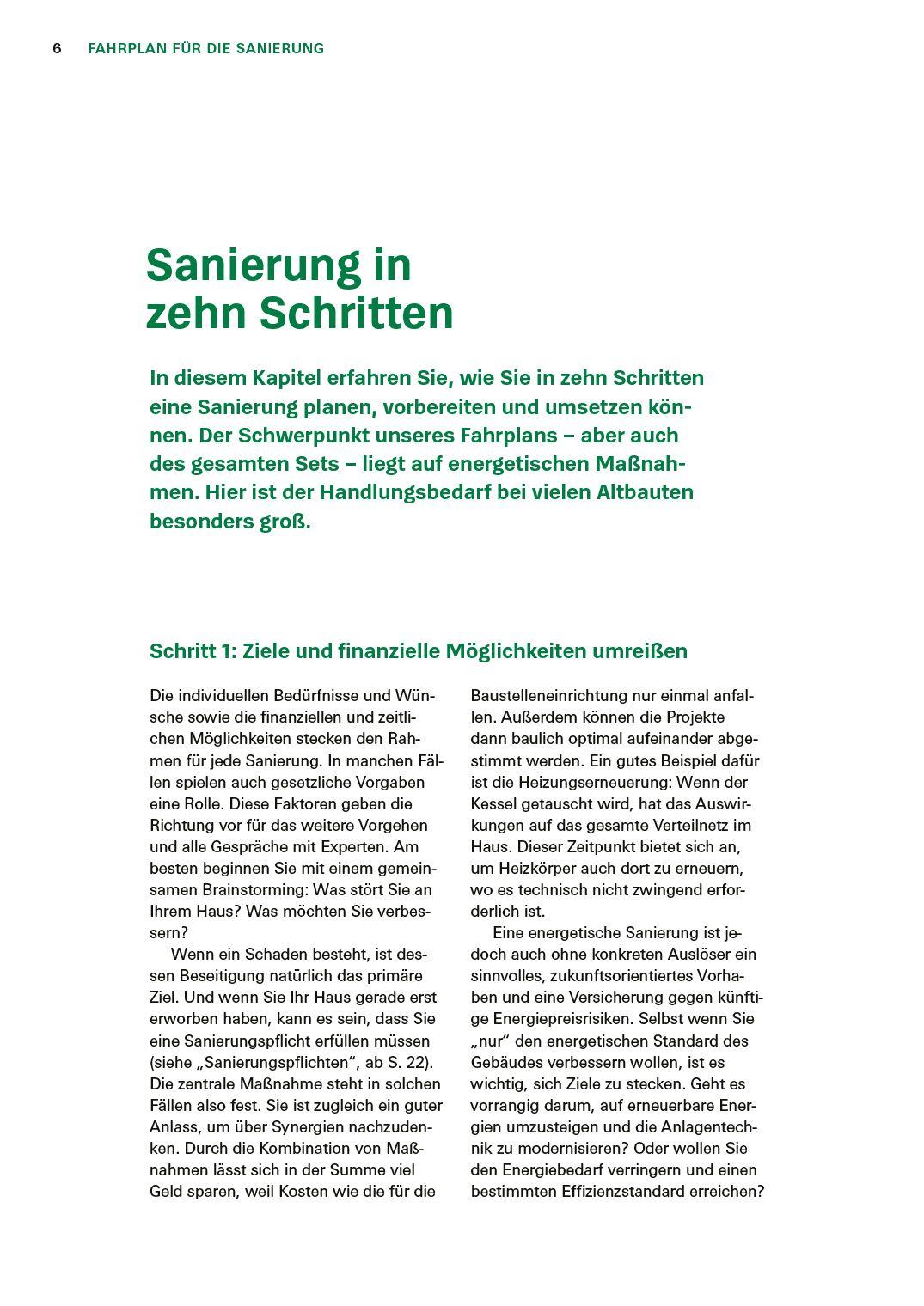 Beispielinhalt (Bild) Das Sanierungs-Set