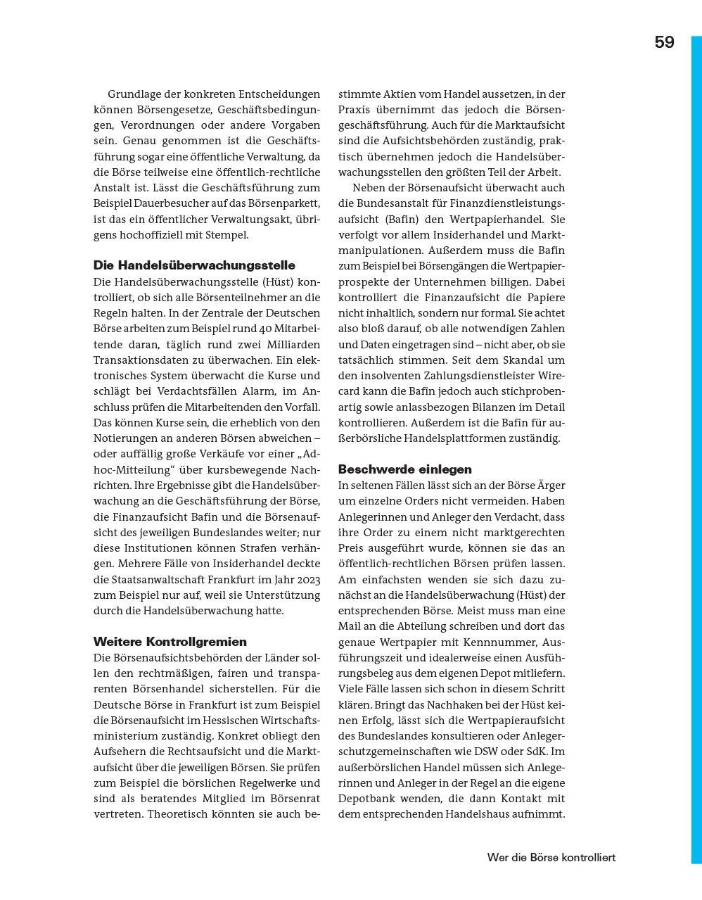 Beispielinhalt (Bild) Das große Börsenbuch