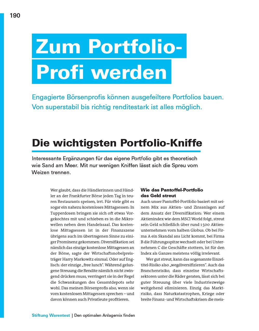 Beispielinhalt (Bild) Das große Börsenbuch