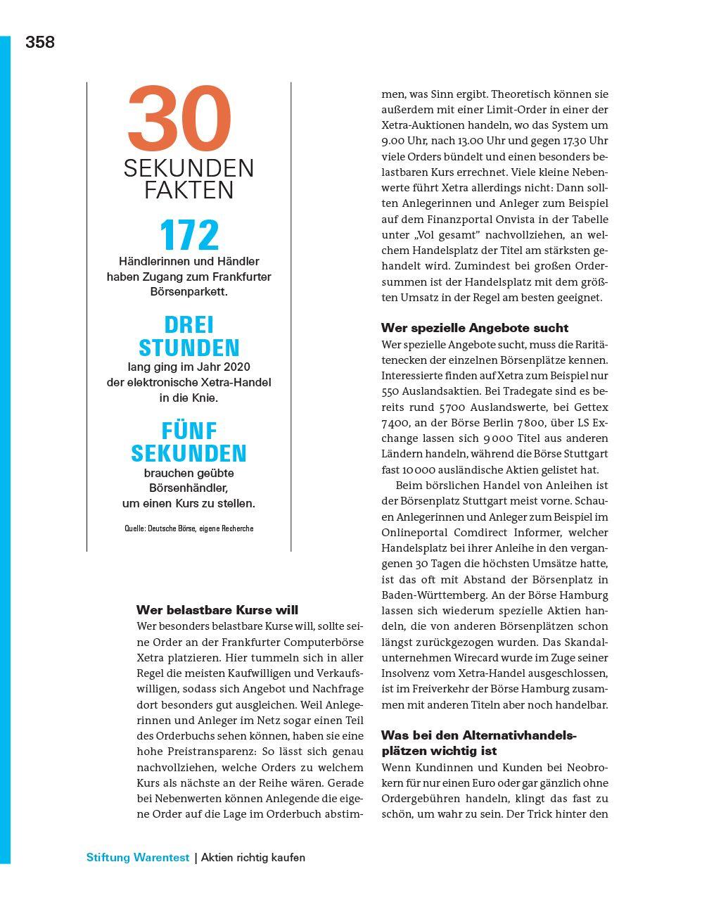Beispielinhalt (Bild) Das große Börsenbuch