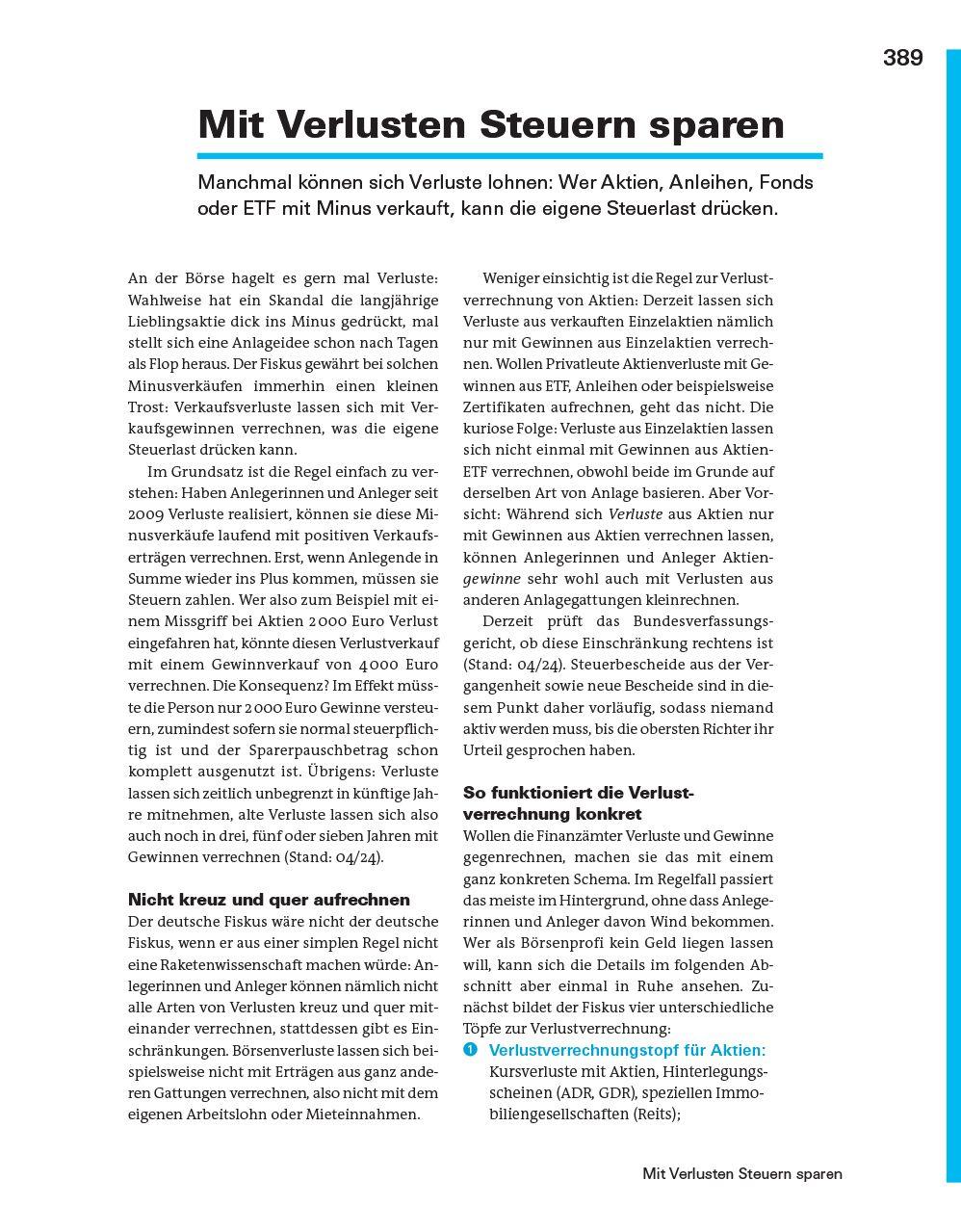 Beispielinhalt (Bild) Das große Börsenbuch