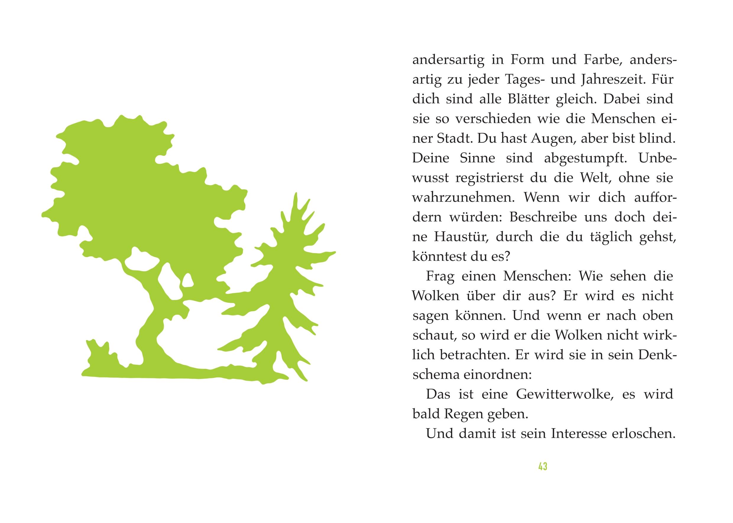 Beispielinhalt (Bild) Der Abend der Raupen ist der Morgen der Schmetterlinge