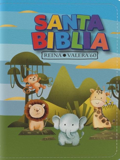 Vorderes Coverbild Biblia Rvr 1960 Compacta Para Niños Animales Vinilo Con Cierre (Bible Rvr 1960 Compact Size Children Animals Vinyl with Zipper (Spanish Edition)