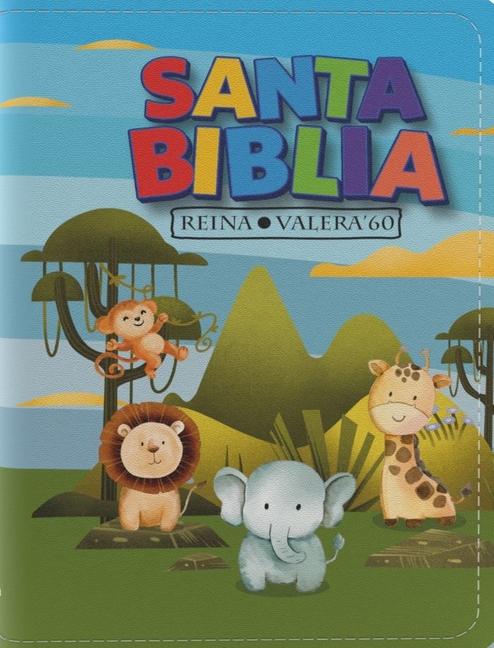 Vorderes Coverbild Biblia Rvr 1960 Bolsillo Para Niños Animales Vinilo Con Cierre (Bible Rvr 1960 Pocket Size Children Animals Vinyl with Zipper (Spanish Edition)