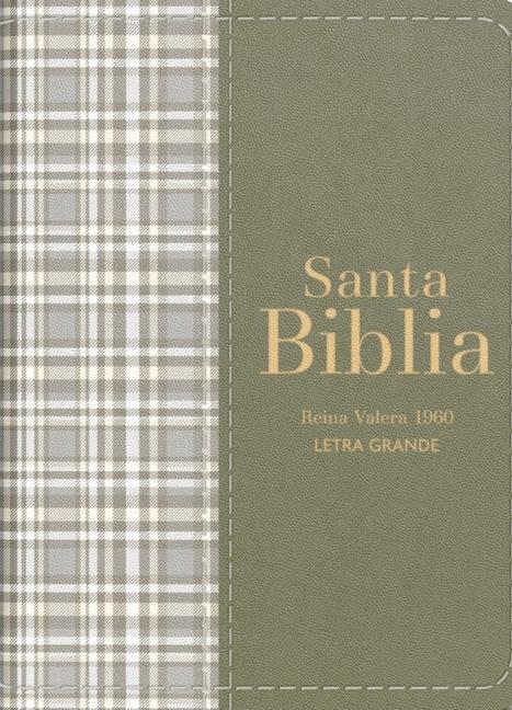 Vorderes Coverbild Biblia Rvr 1960 Compacta Símil Piel Cuadros Verde (Bible Rvr 1960 Compact Size Leatherlike Green Checked Pattern(spanish Edition)