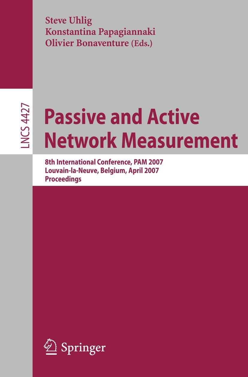 Vorderes Coverbild Passive and Active Network Measurement