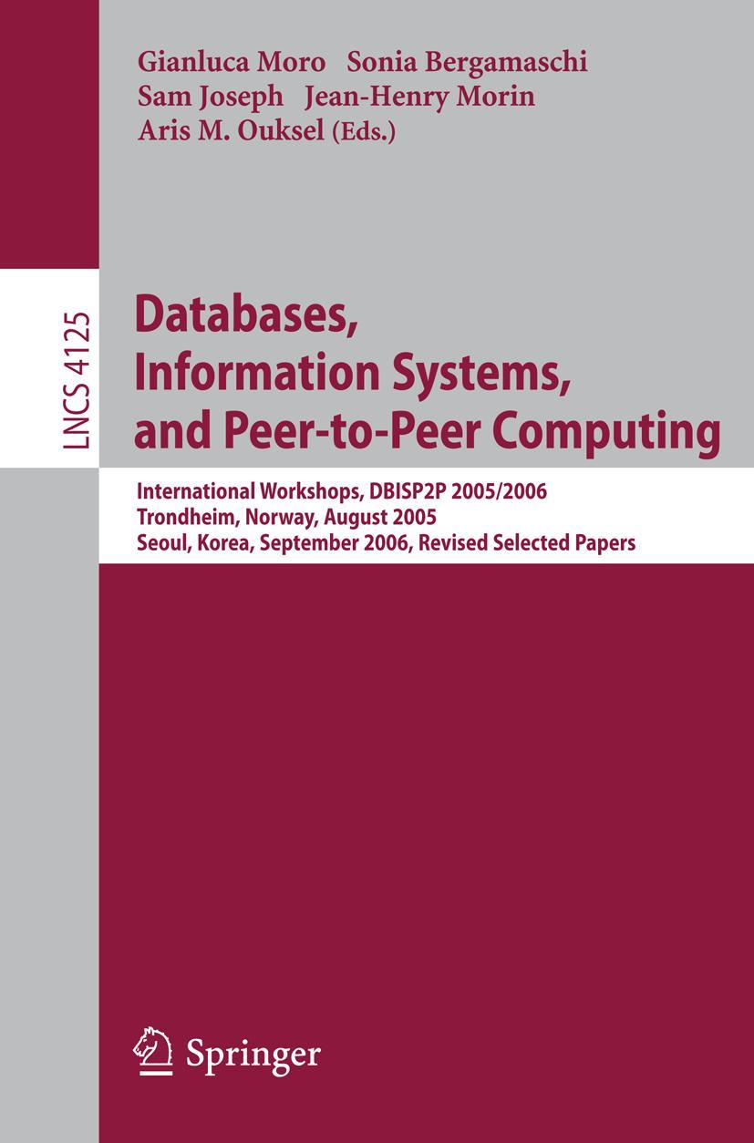 Vorderes Coverbild Databases, Information Systems, and Peer-to-Peer Computing