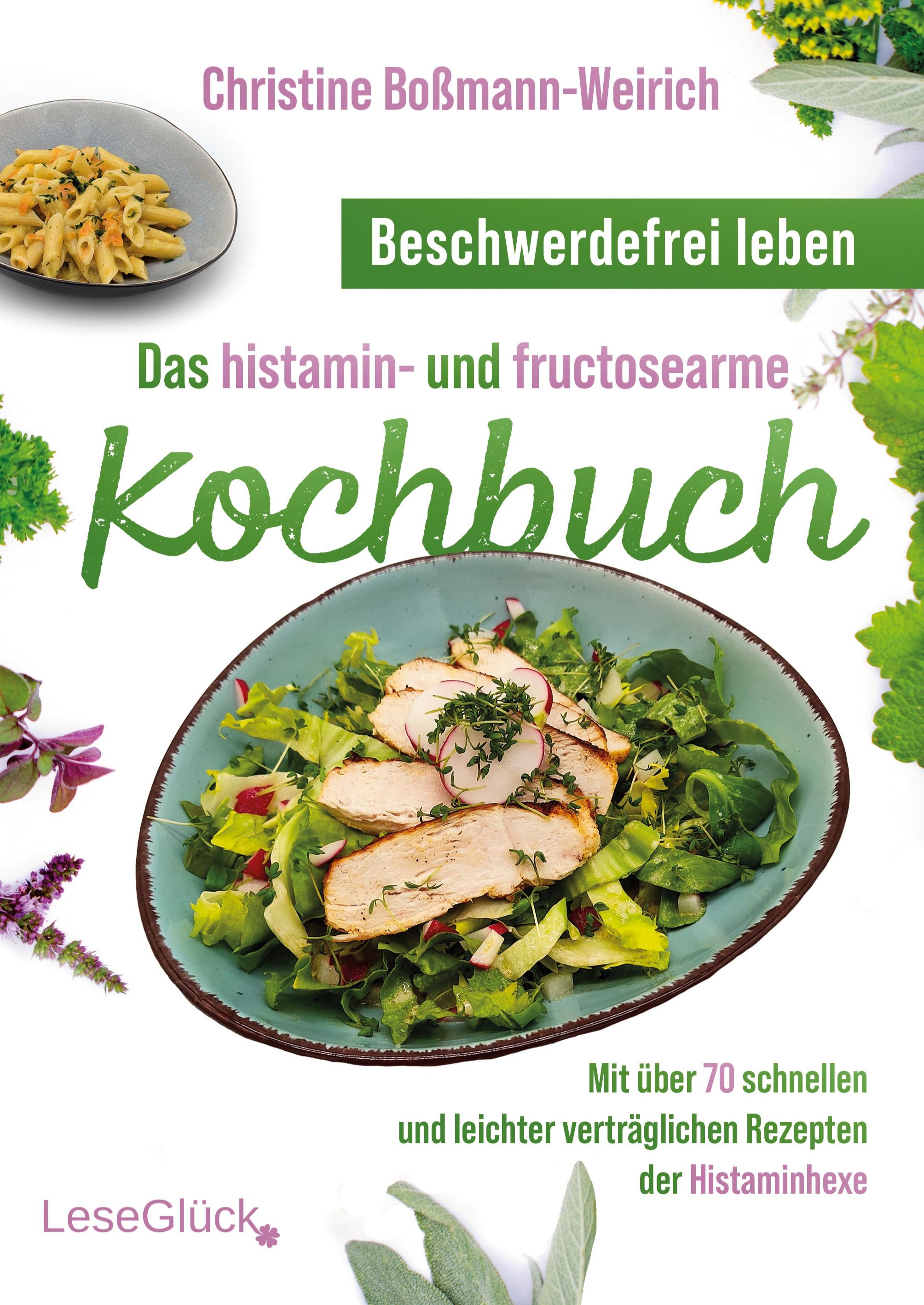 Vorderes Coverbild Beschwerdefrei leben - Das histamin- und fructosearme Kochbuch (s/w)