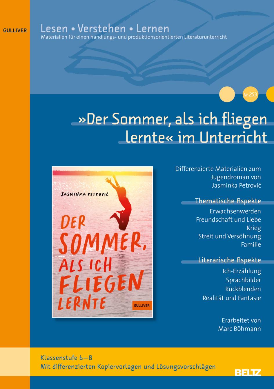 Vorderes Coverbild 'Der Sommer, als ich fliegen lernte' im Unterricht
