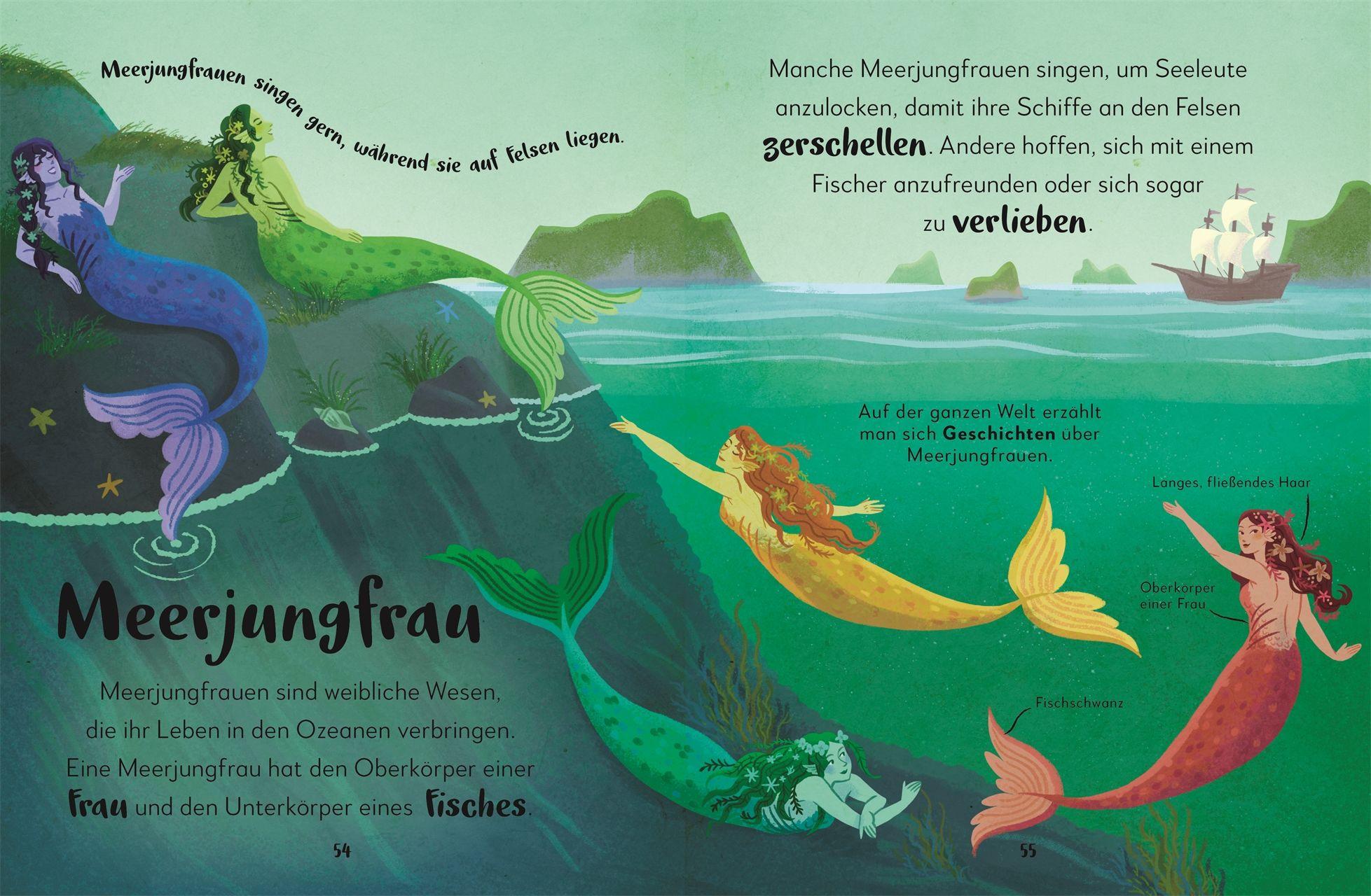 Beispielinhalt (Bild) Mein liebstes Buch der Drachen, Kobolde und Einhörner