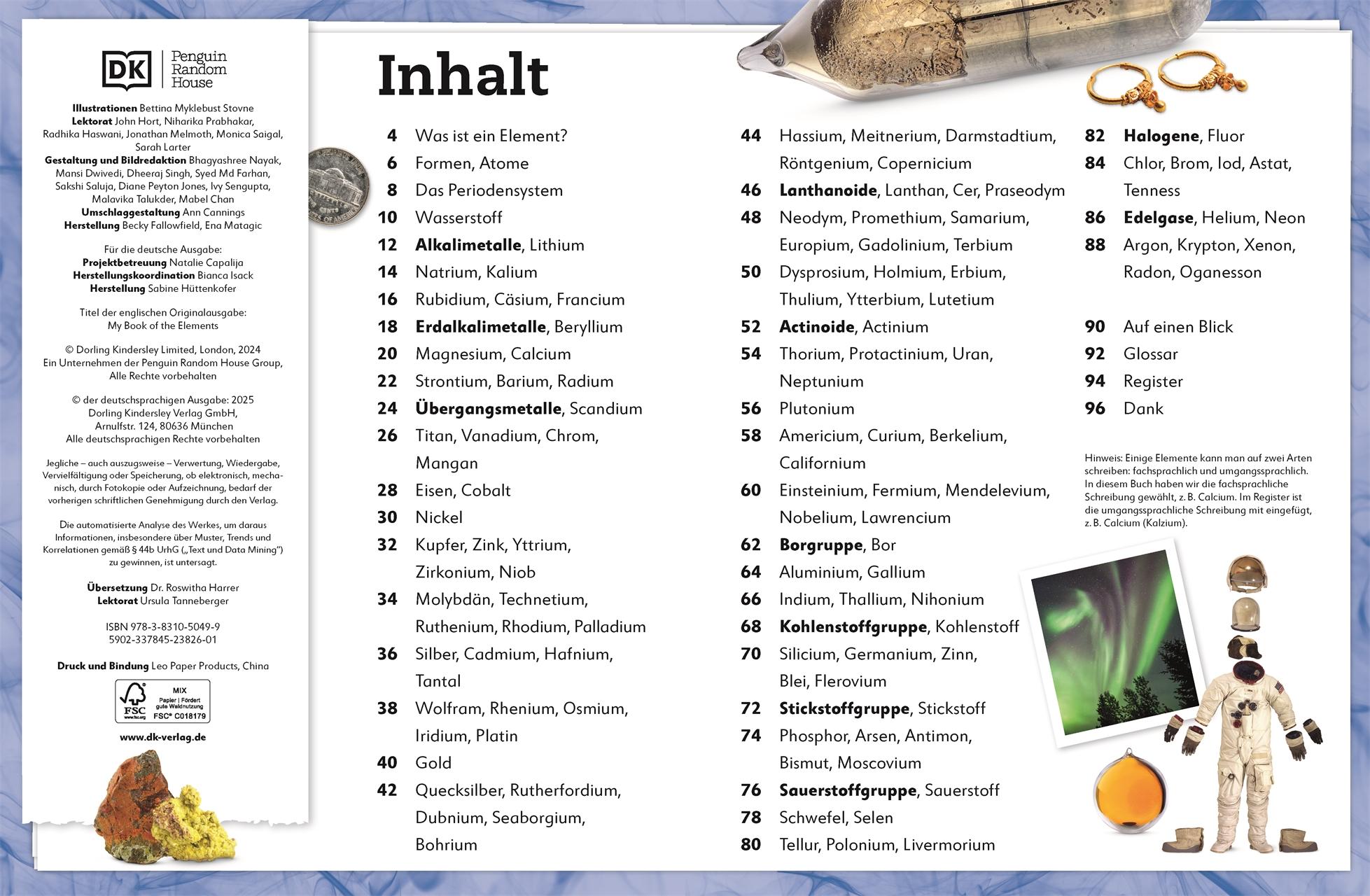 Beispielinhalt (Bild) Chemische Elemente