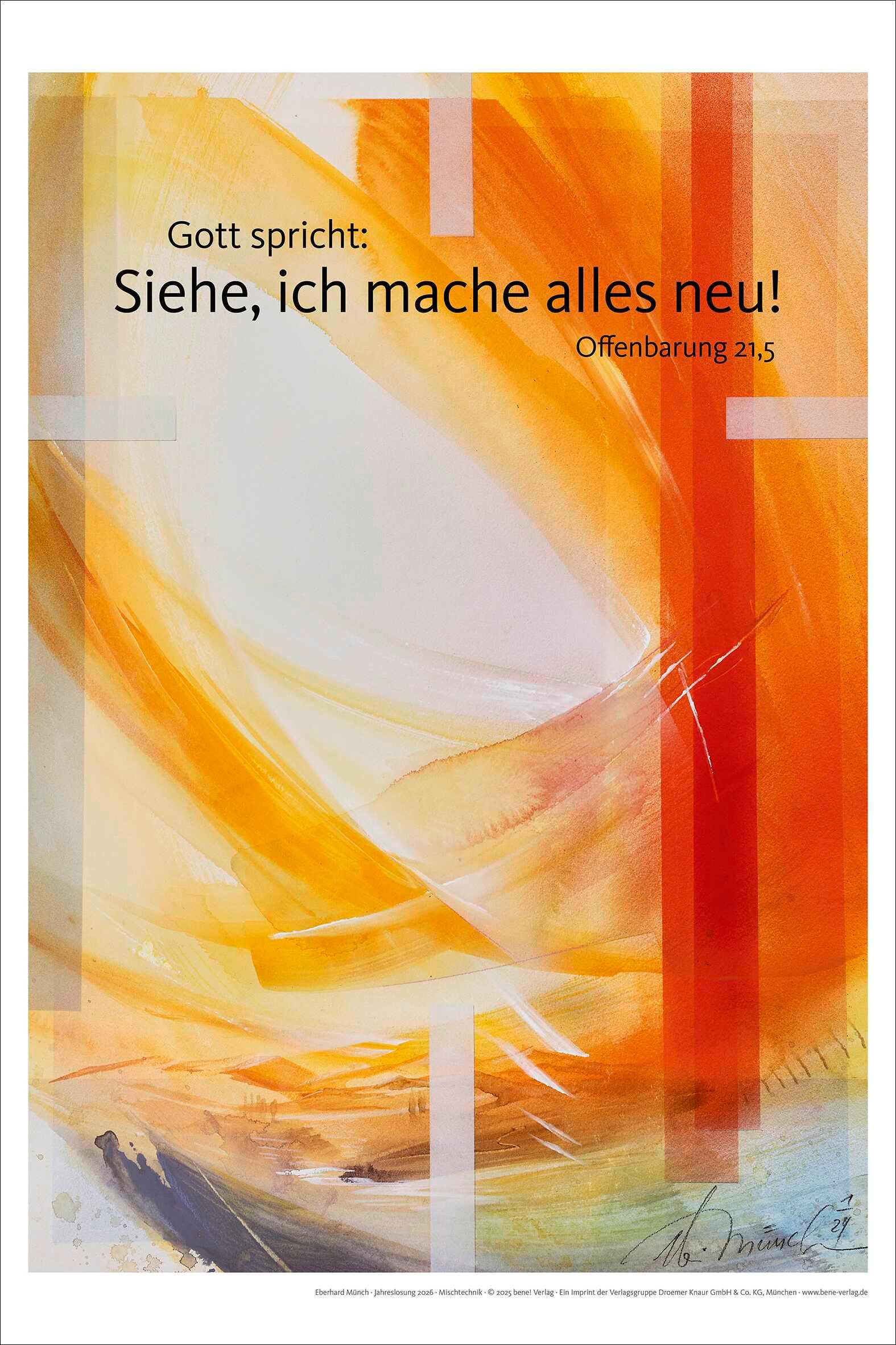 Vorderes Coverbild Jahreslosung Eberhard Münch 2026, Kunstdruck 40 x 60 cm