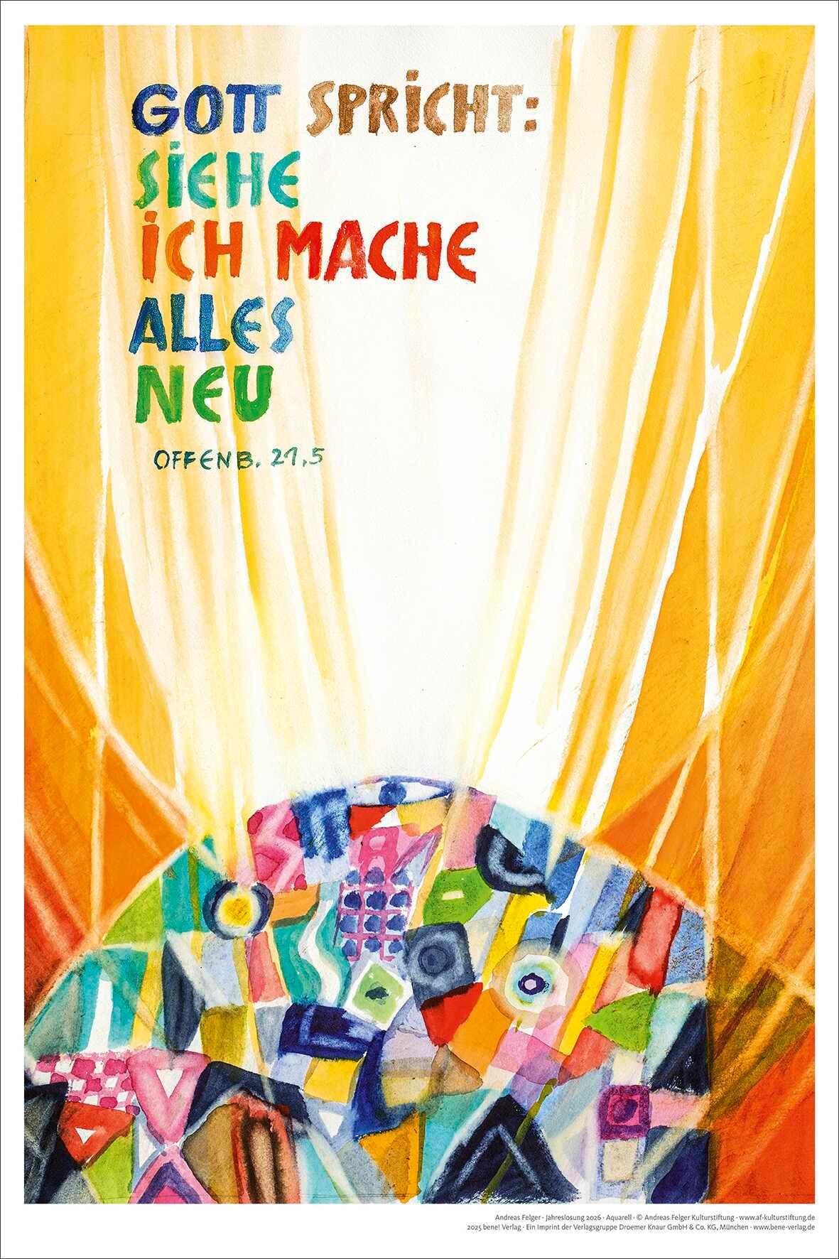 Vorderes Coverbild Jahreslosung Andreas Felger 2026, Kunstdruck 40 x 60 cm