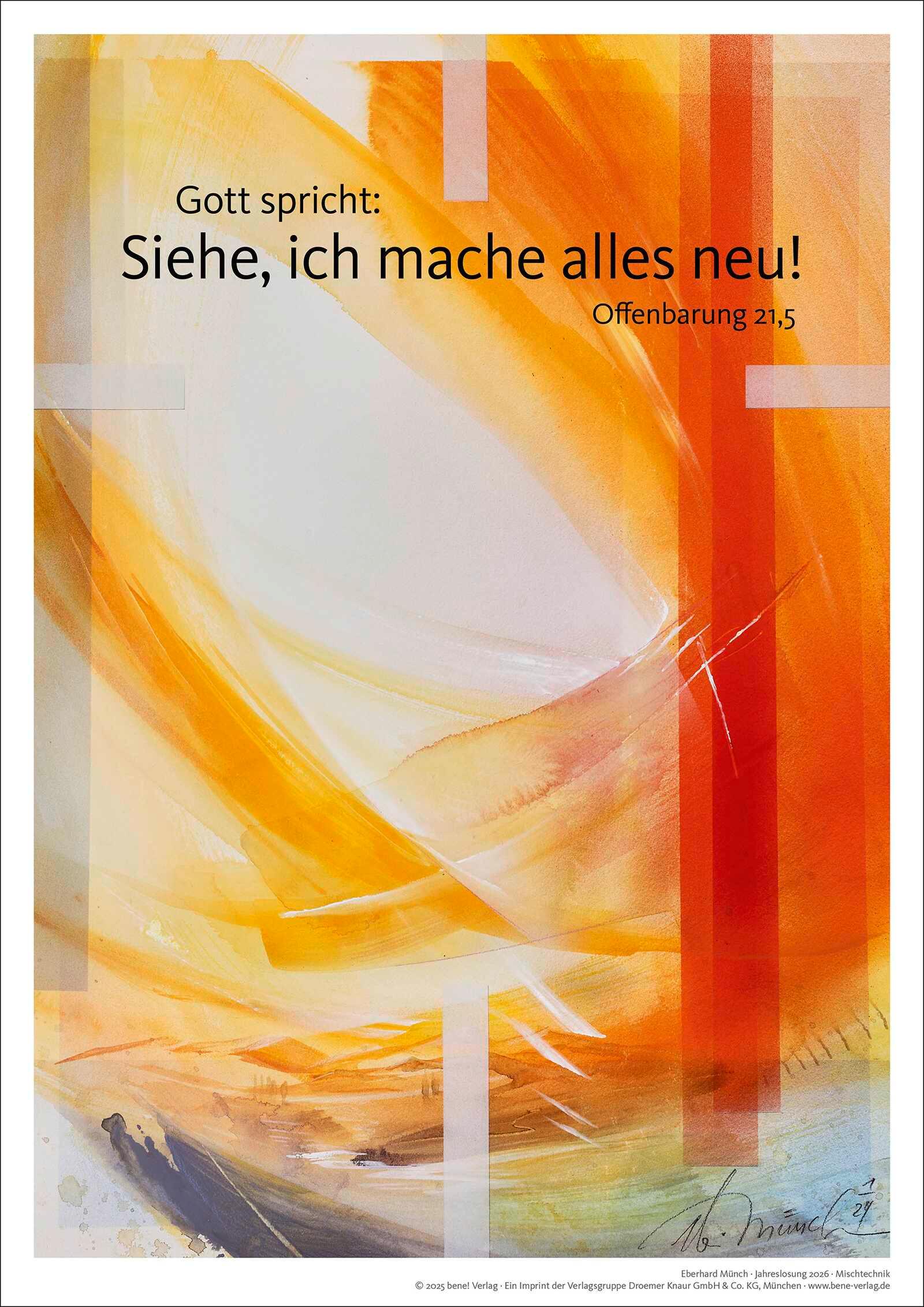 Vorderes Coverbild Jahreslosung Münch 2026, Kunstdruck A3