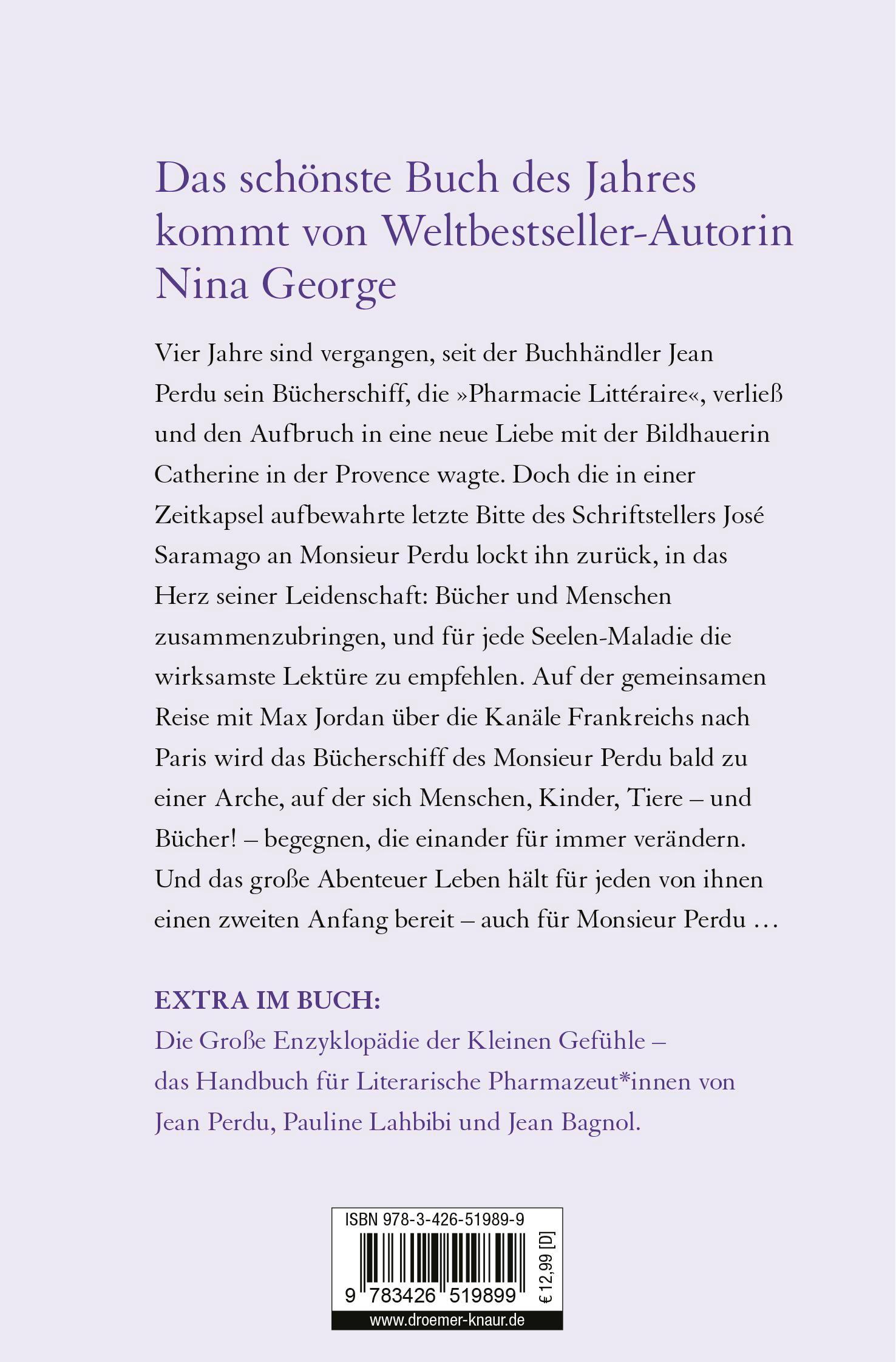 Rückseitencover Das Bücherschiff des Monsieur Perdu