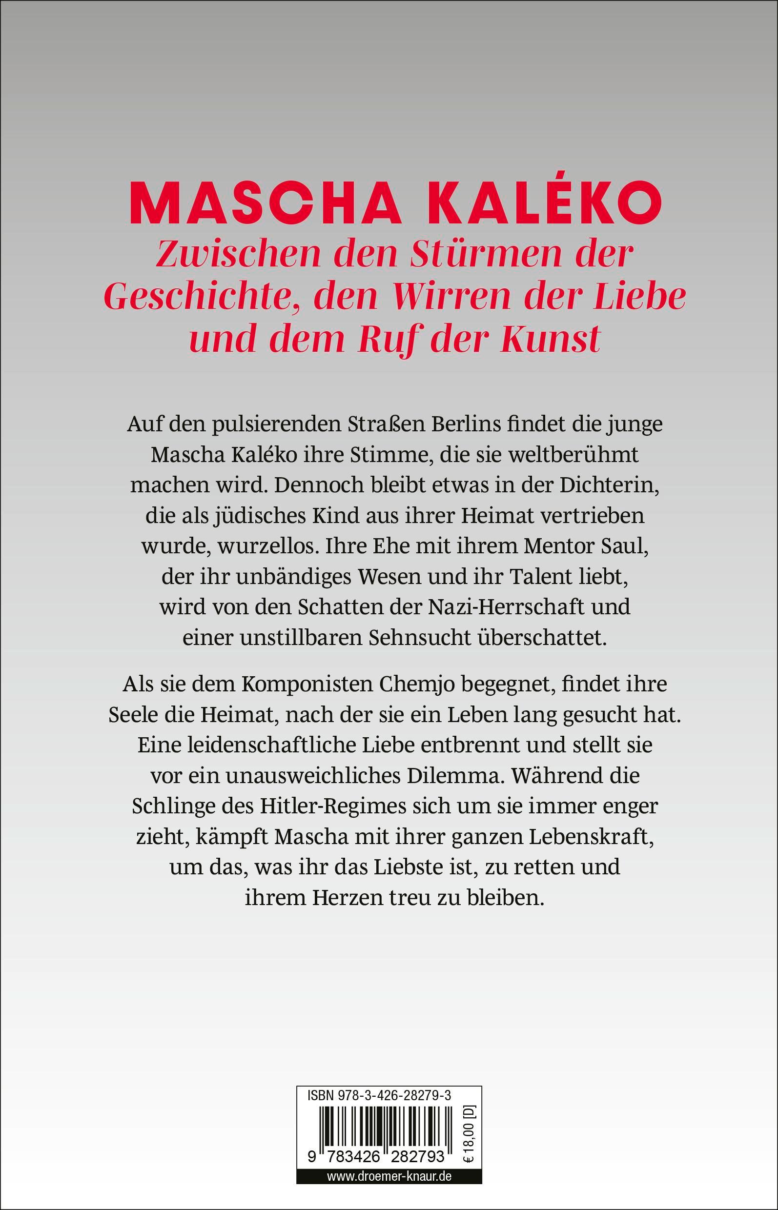 Rückseitencover Die Liebe der Mascha Kaléko