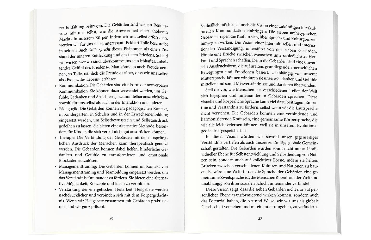 Beispielinhalt (Bild) Die sieben Heilgebärden