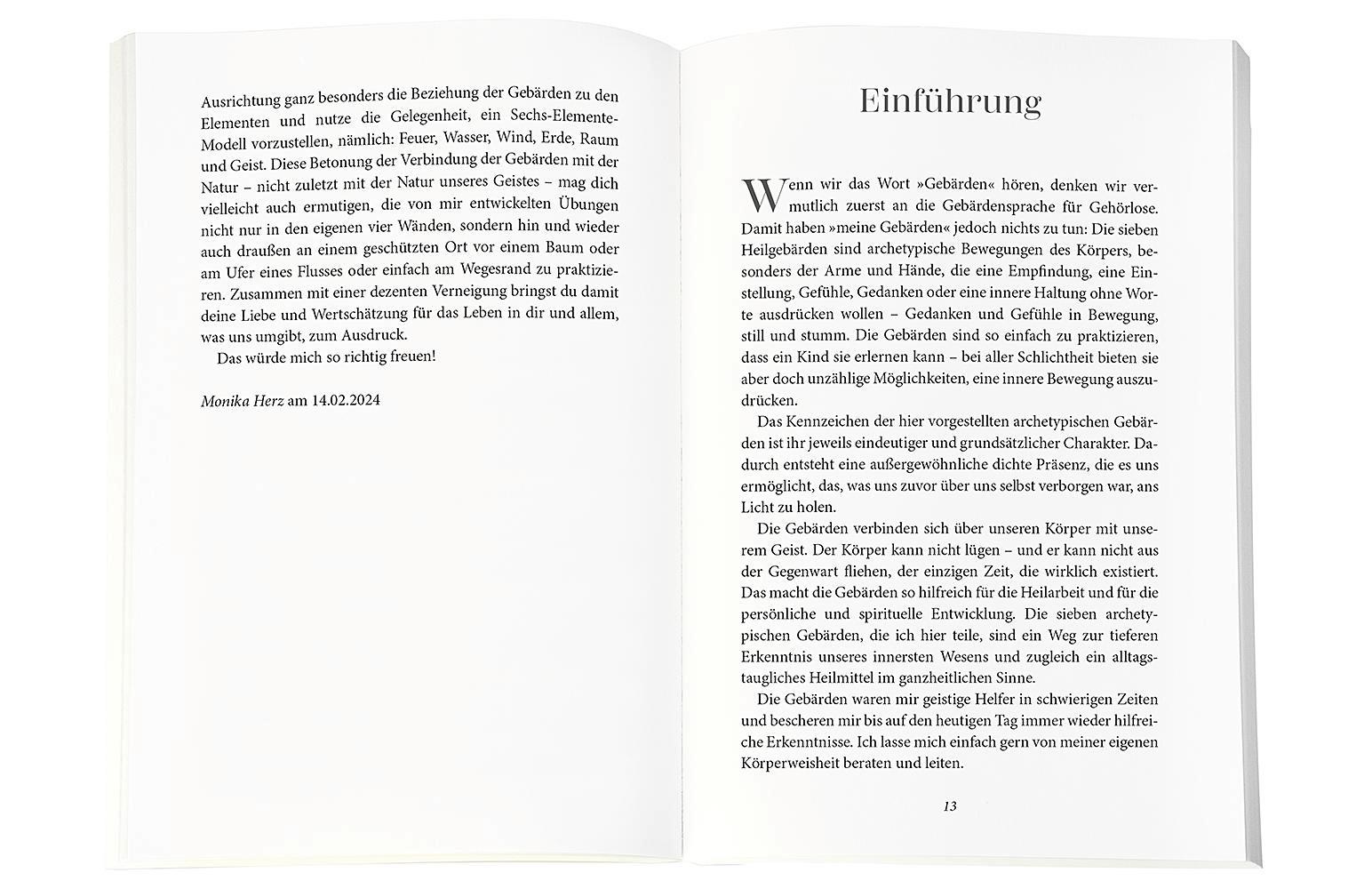 Beispielinhalt (Bild) Die sieben Heilgebärden