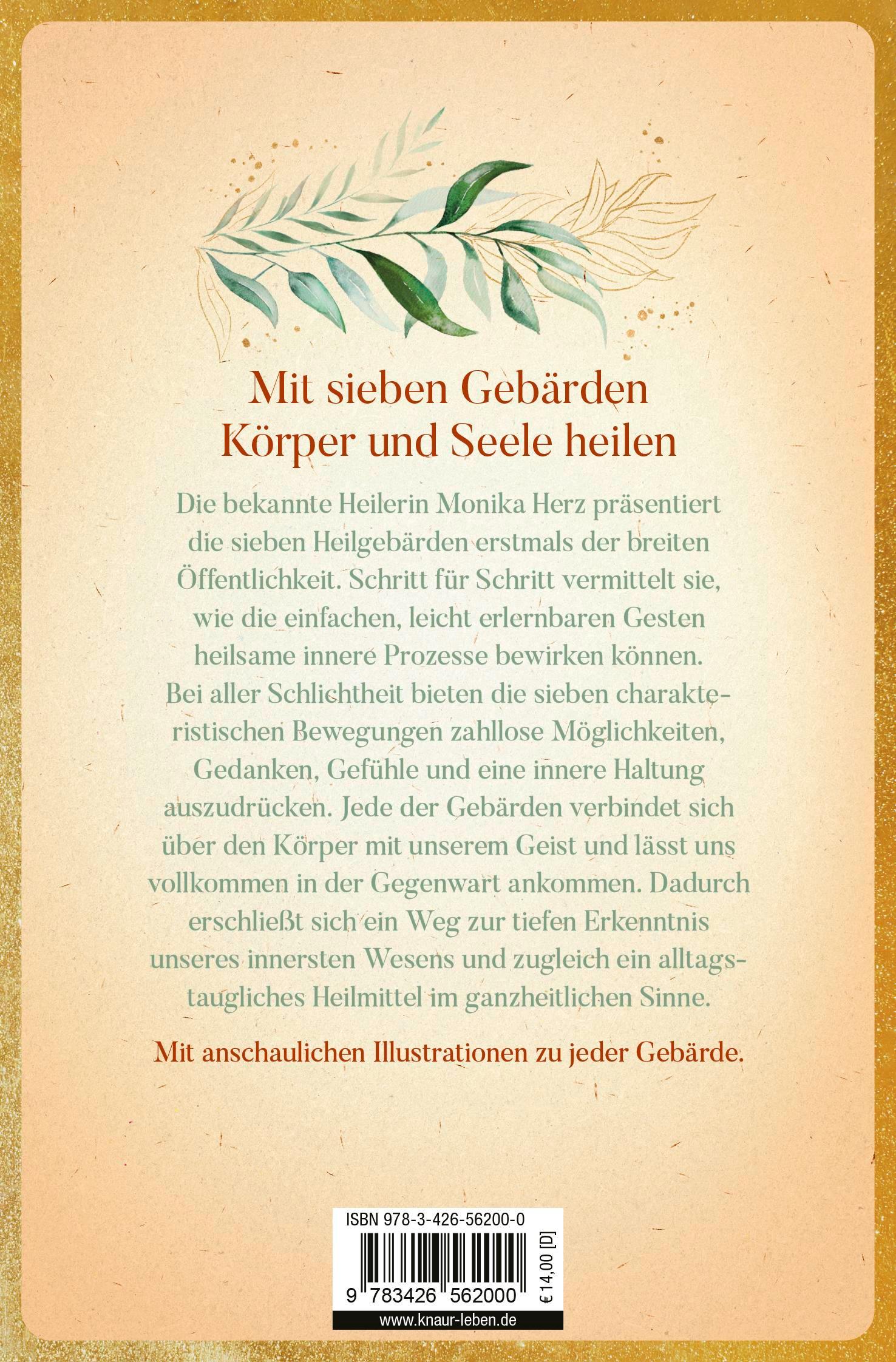 Rückseitencover Die sieben Heilgebärden