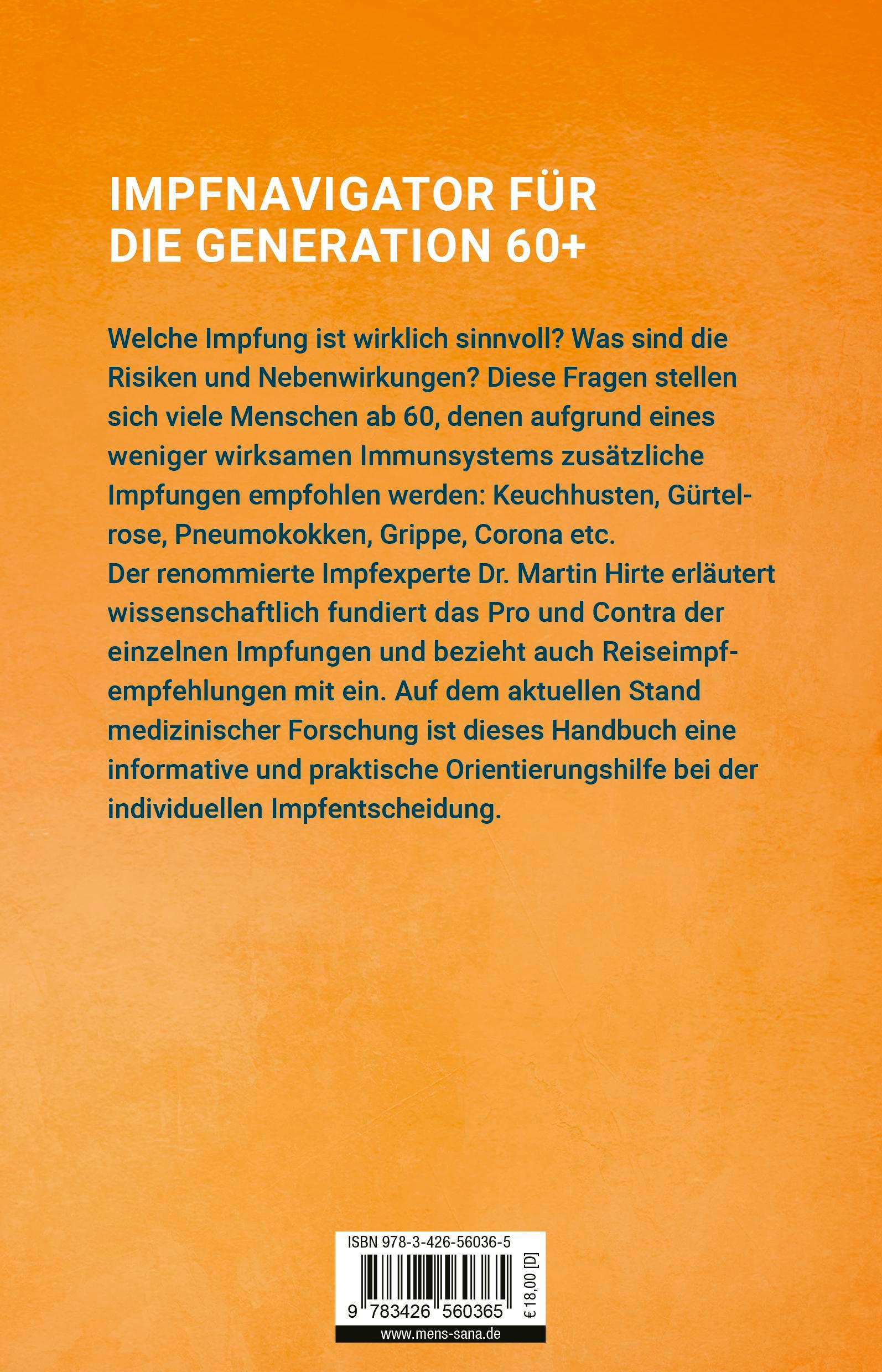 Rückseitencover Impfen ab 60