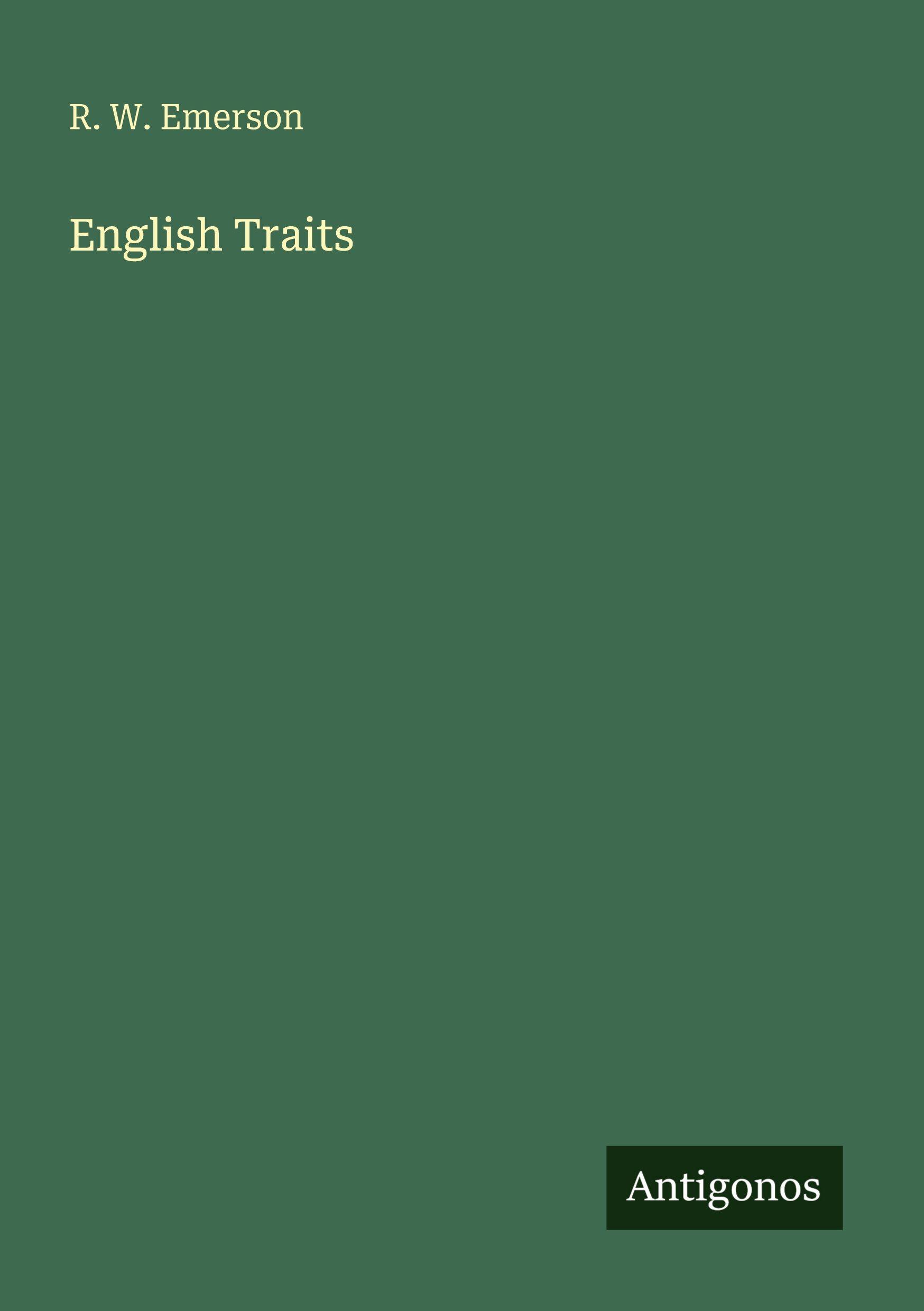 Vorderes Coverbild English Traits