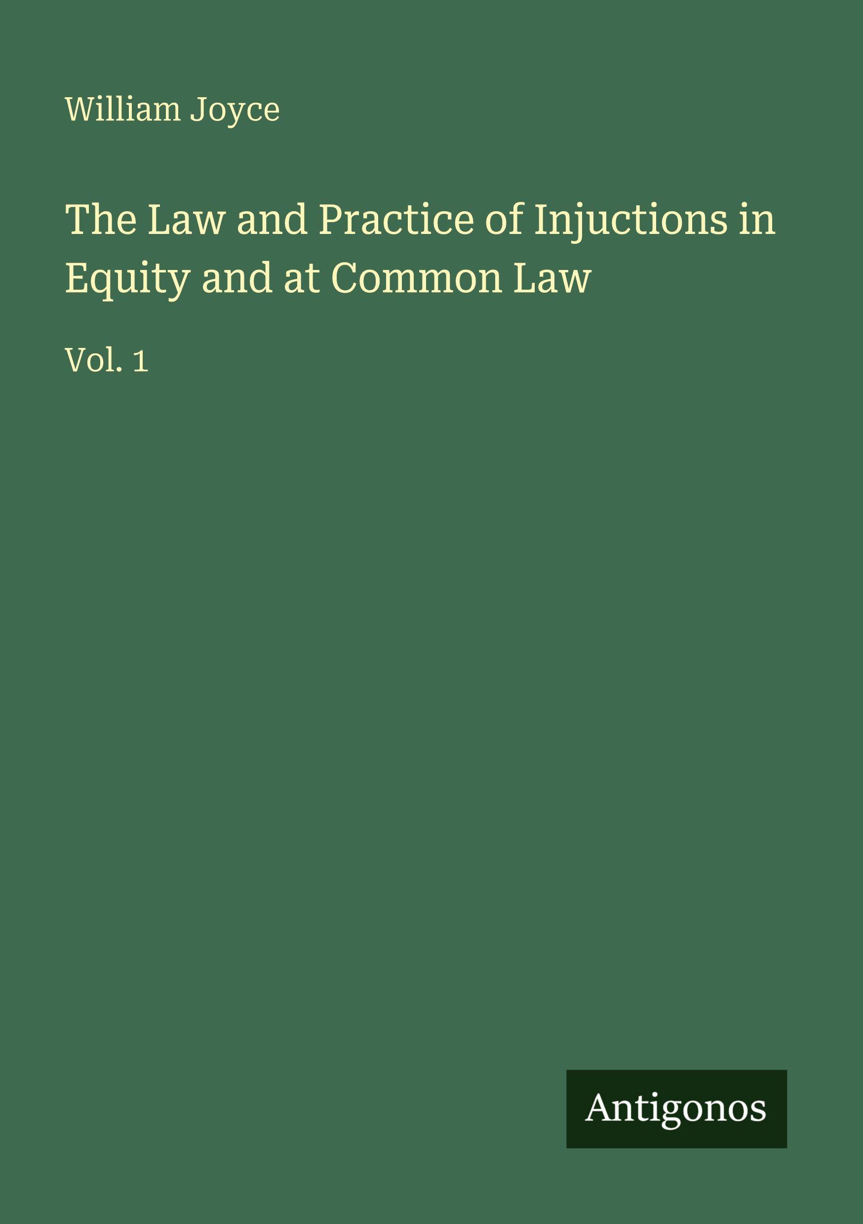 Vorderes Coverbild The Law and Practice of Injuctions in Equity and at Common Law