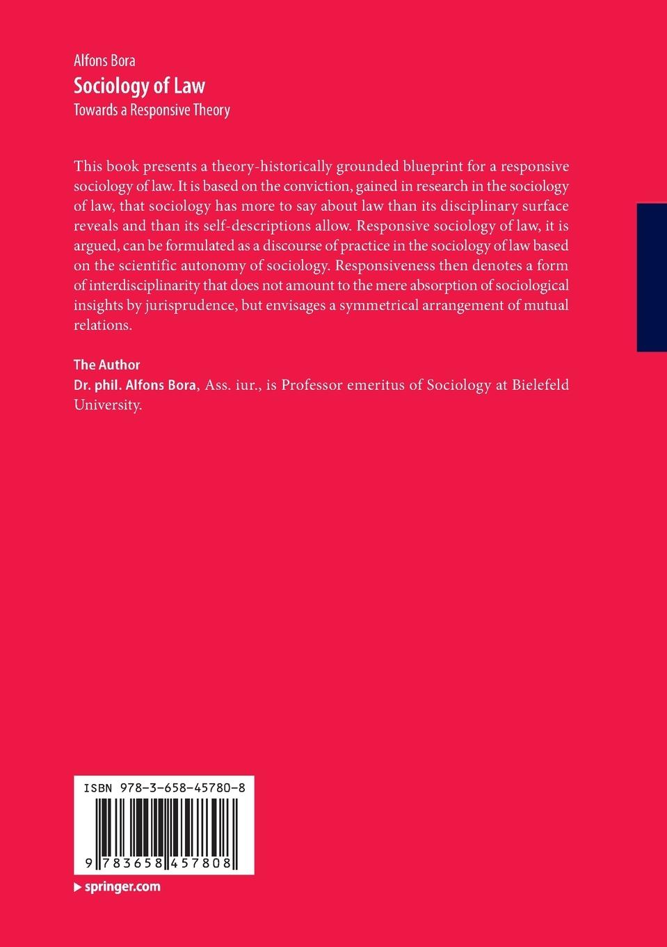 Rückseitencover Sociology of law