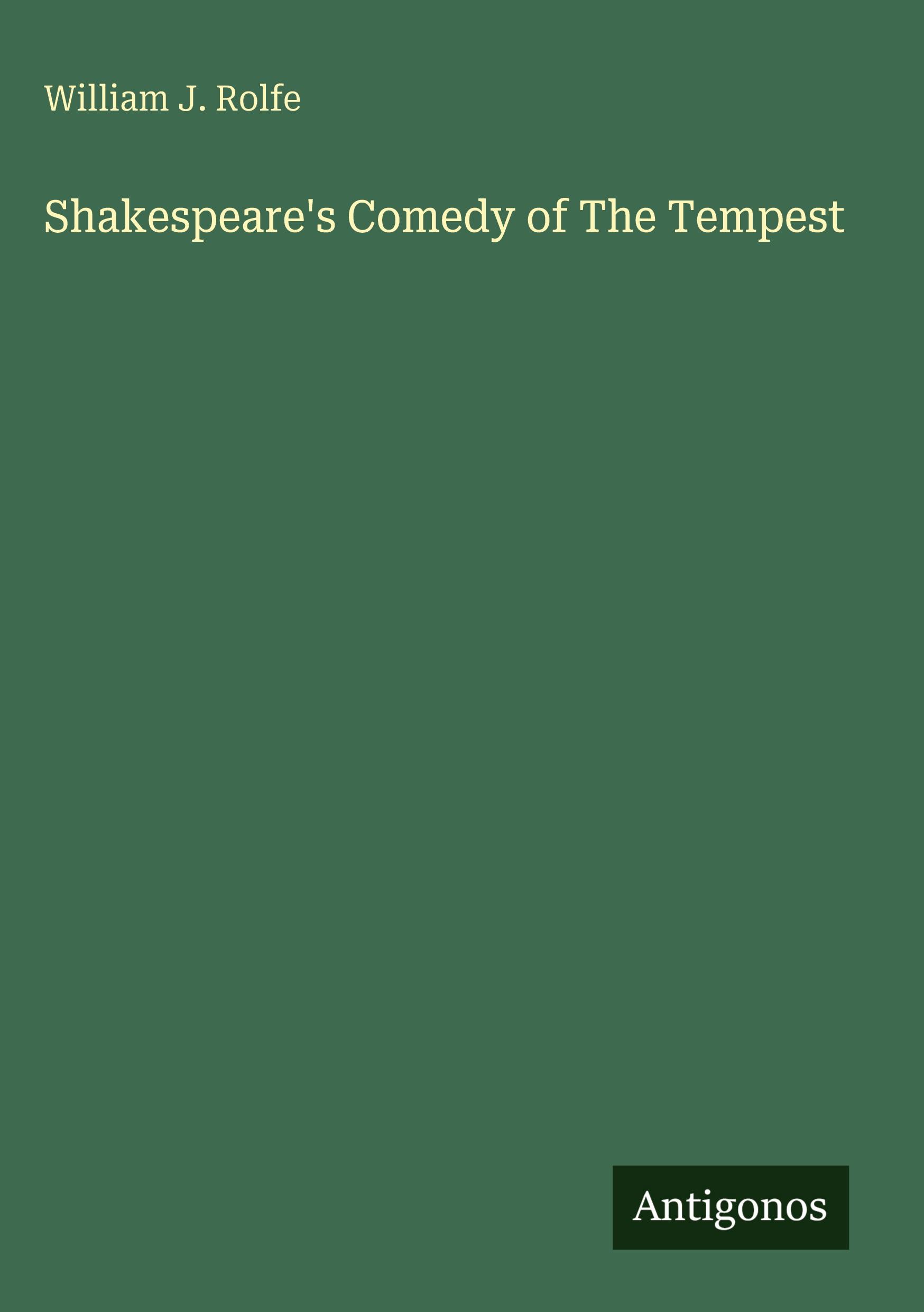 Vorderes Coverbild Shakespeare's Comedy of The Tempest