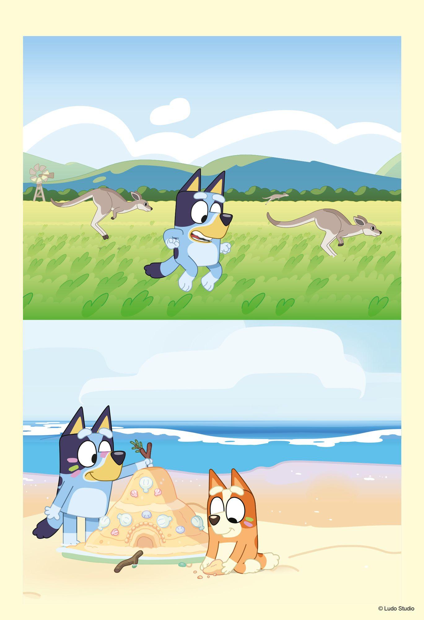 Beispielinhalt (Bild) Bluey: Superstarker Sticker- und Malspaß