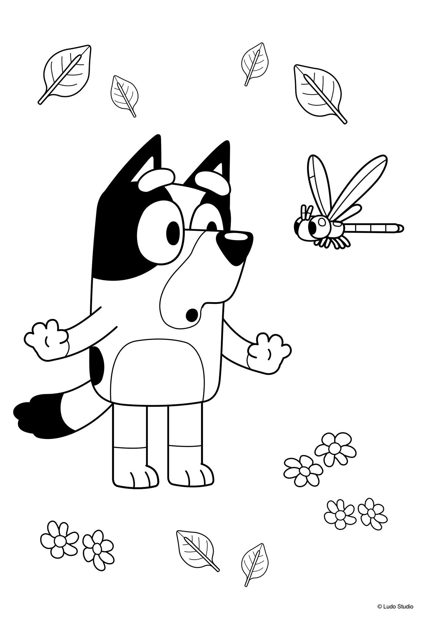 Beispielinhalt (Bild) Bluey: Superstarker Sticker- und Malspaß