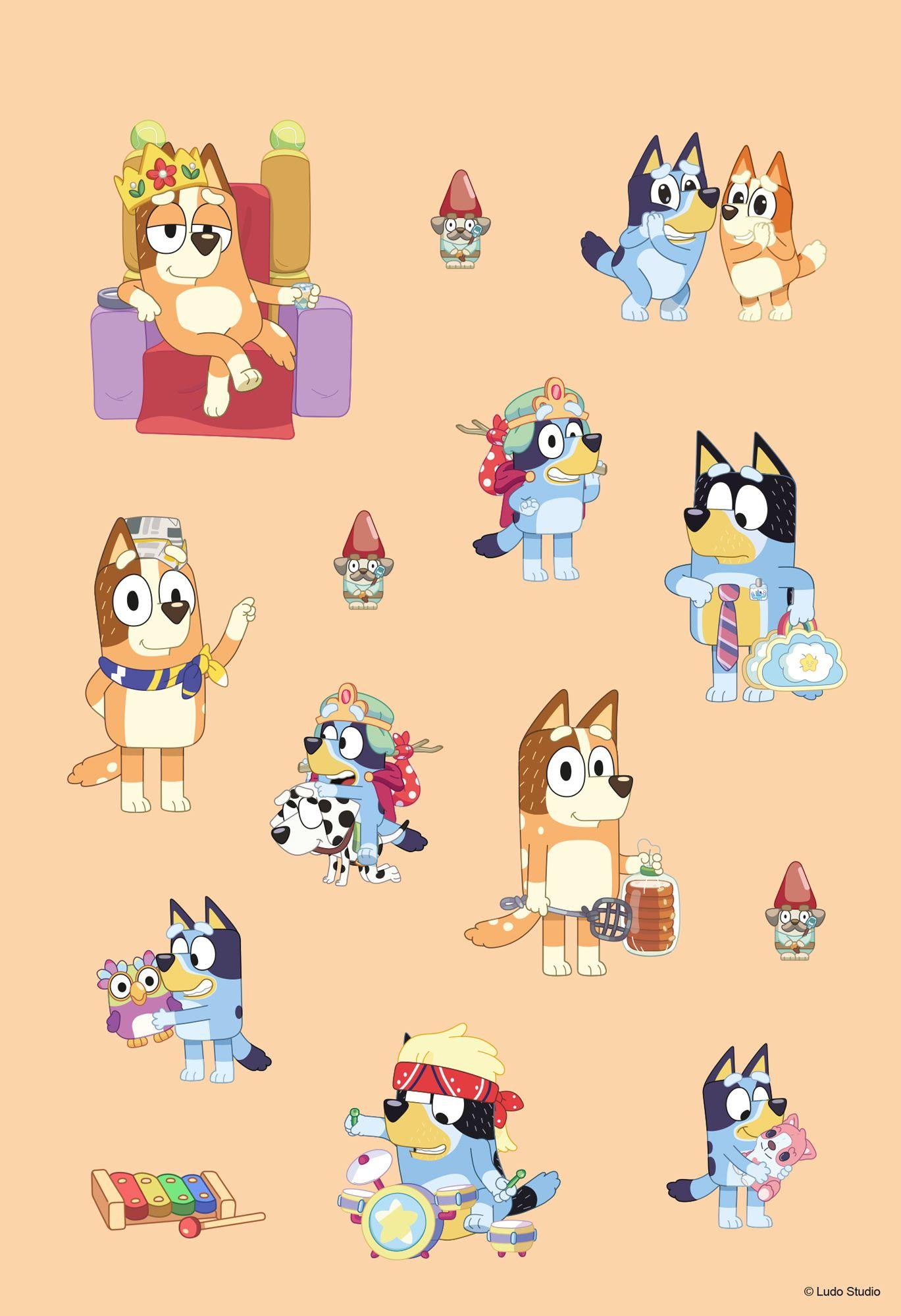 Beispielinhalt (Bild) Bluey: Superstarker Sticker- und Malspaß