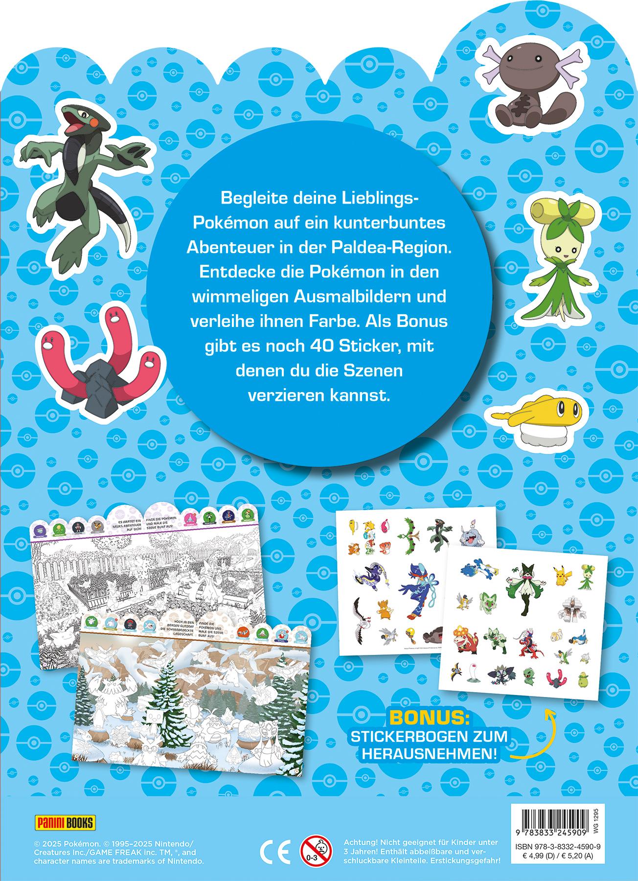 Rückseitencover Pokémon: Das verrückte Wimmelmalbuch - Entdecke Paldea!