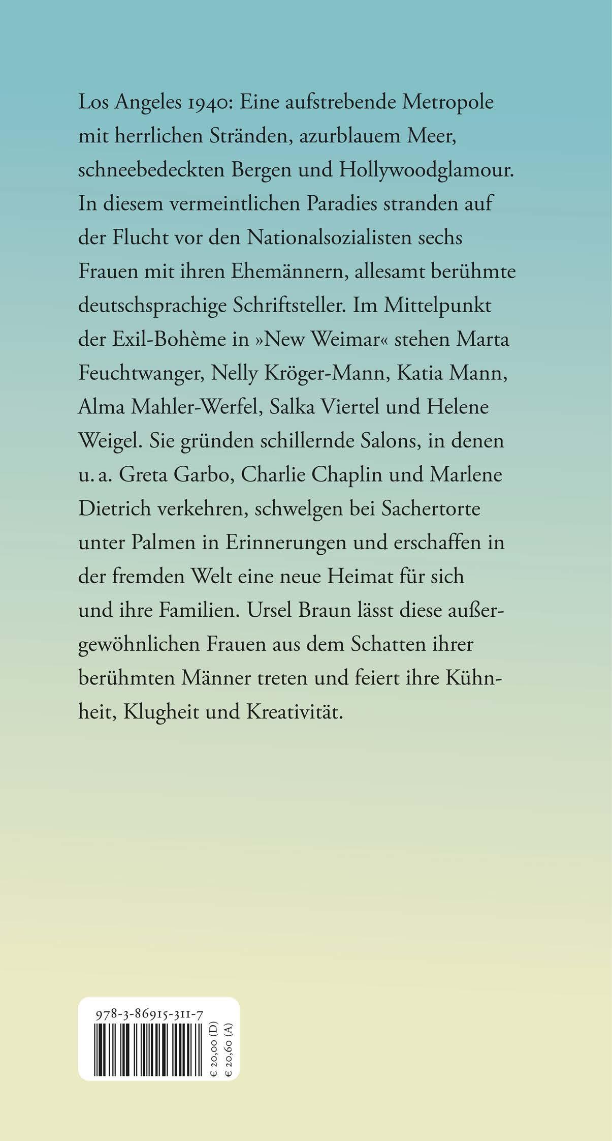 Rückseitencover Exil im Paradies. Von Marta Feuchtwanger bis Helene Weigel